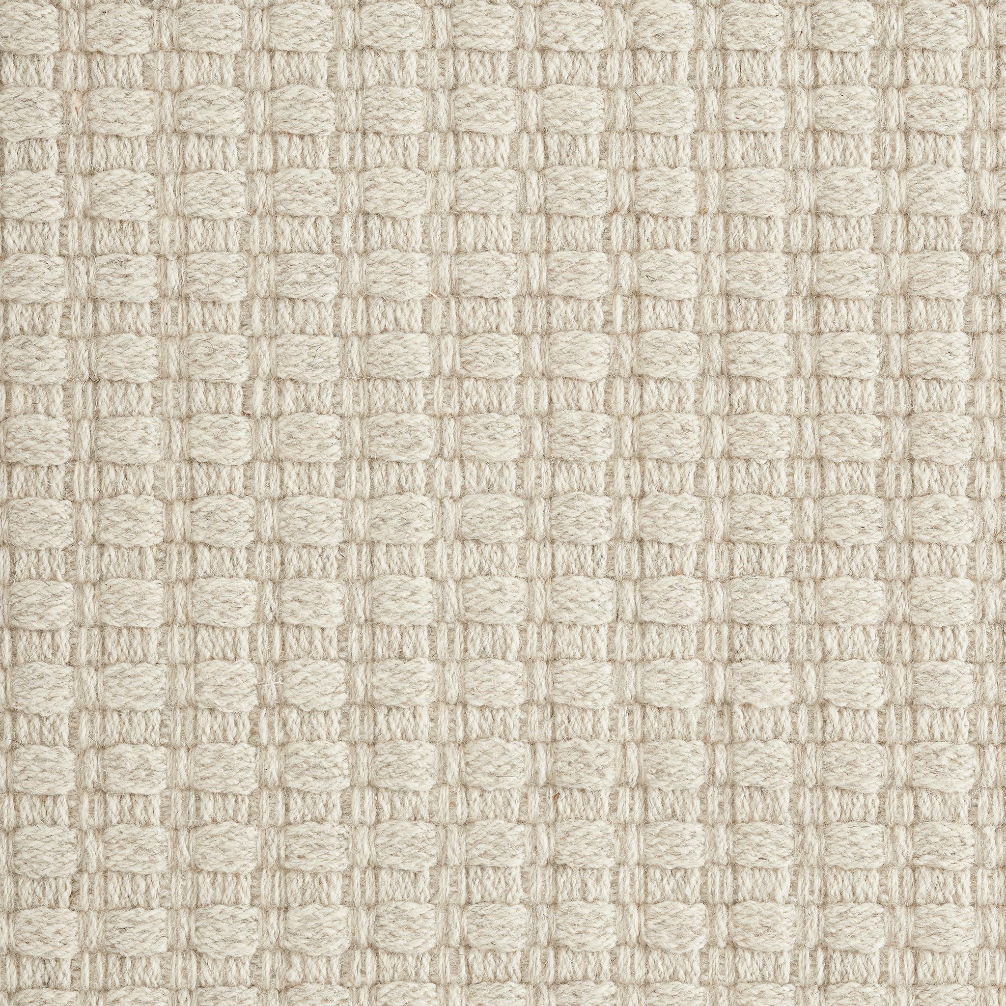 Una 6X9ft Ecru Wool Belt Texture Design Luxury Handwoven Rug For Sale 2