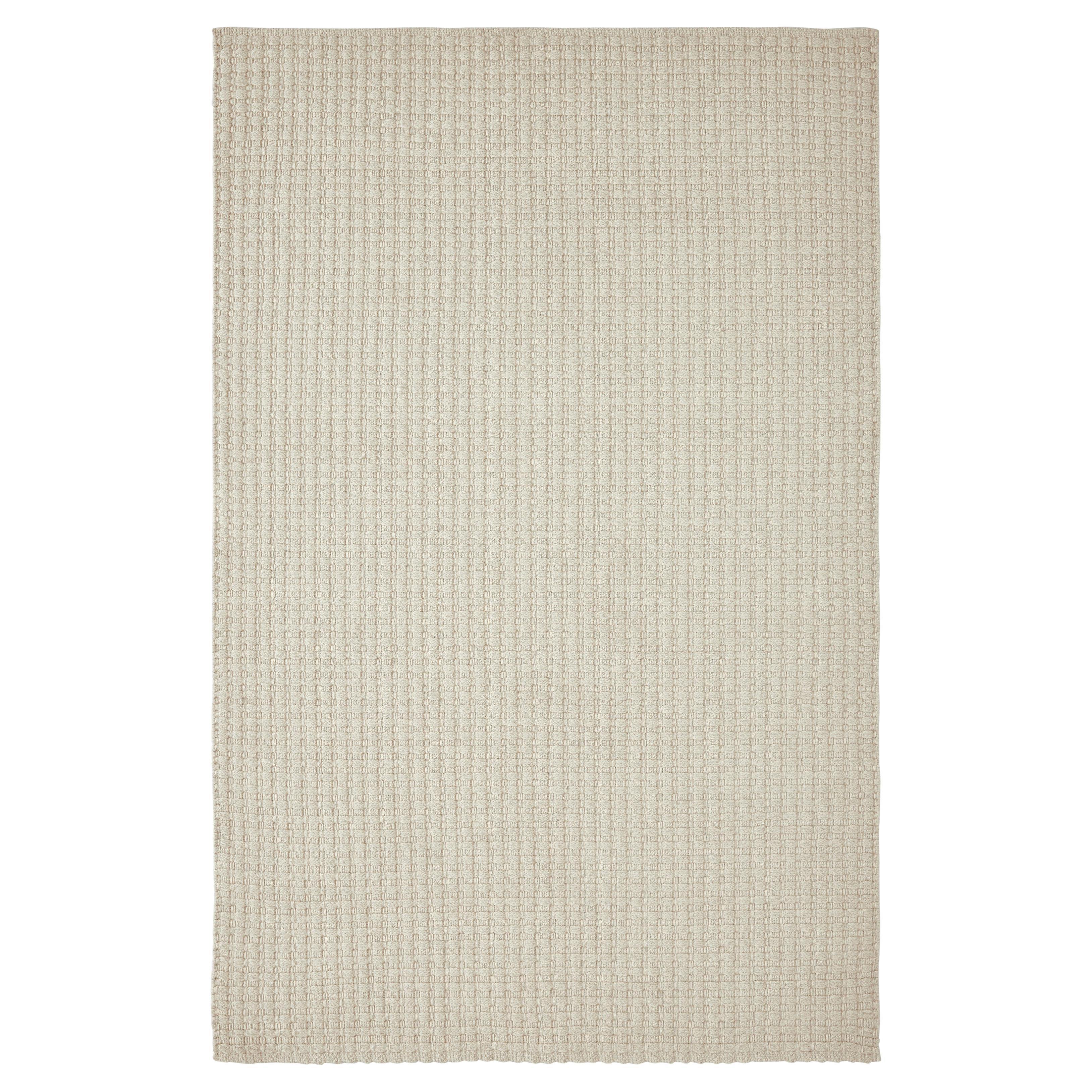Una 6x9ft ecru Wolle Gürtel Textur Design Luxus handgewebten Teppich