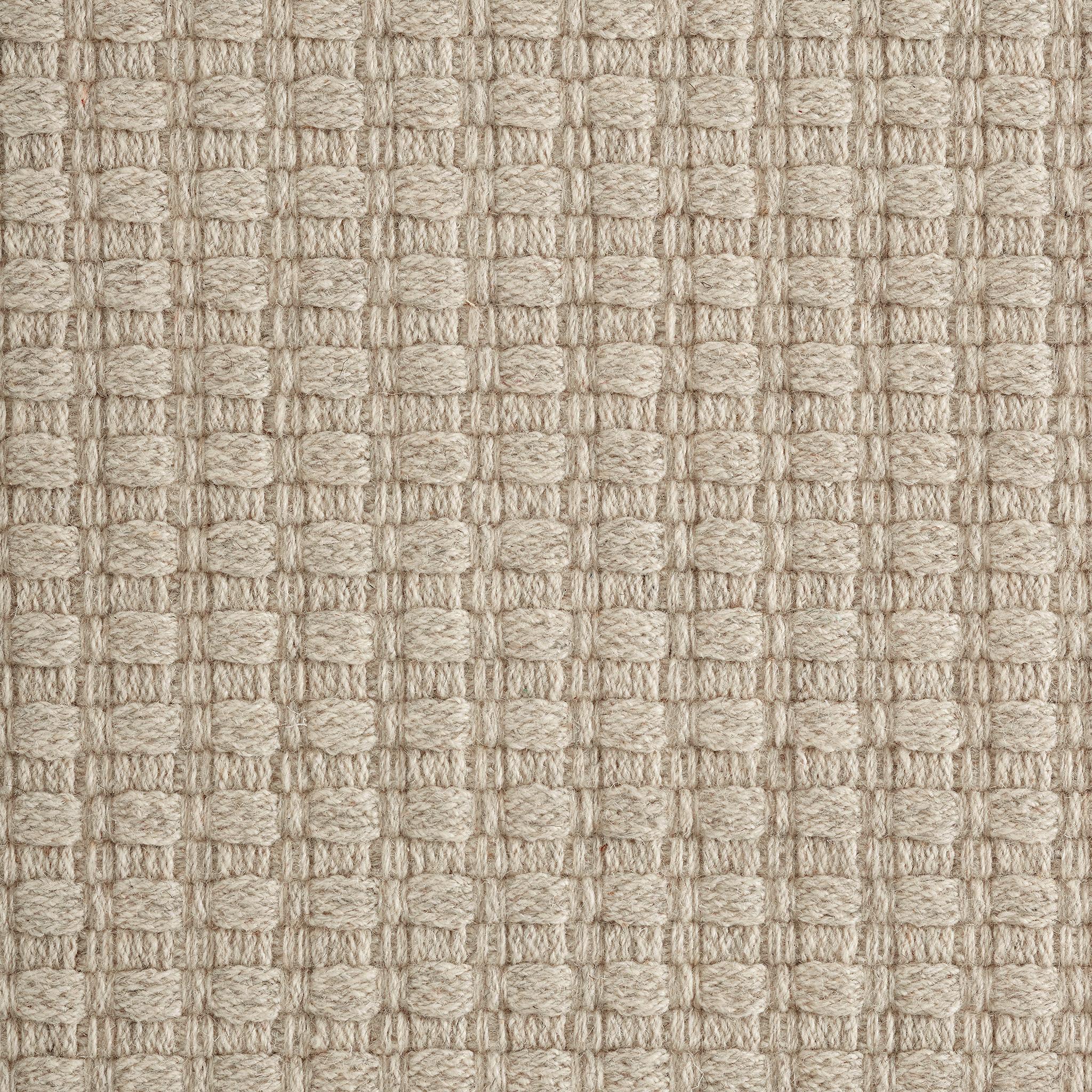 Una 8X10ft Beige Wool Belt Texture Design Luxury Handwoven Rug For Sale 2