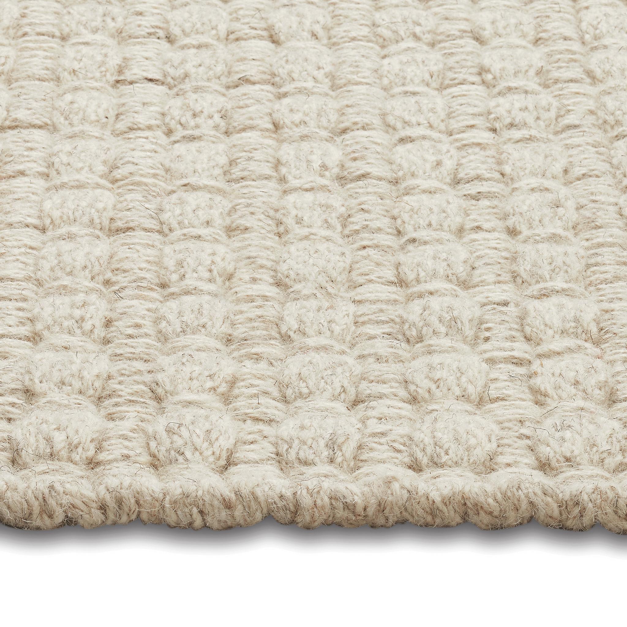 Una 8X10ft Ecru Wool Belt Texture Design Luxury Handwoven Rug For Sale 1