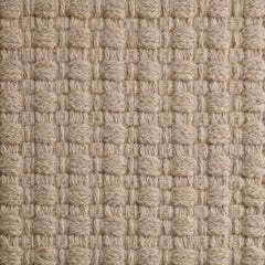 Una, Beige, Handwoven Face 60% Undyed NZ Wool, 40% Undyed MED Wool, 8' x 10'