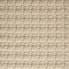 Una, Ecru, Handwoven Face 60% Undyed NZ Wool, 40% Undyed MED Wool, 8' x 10'