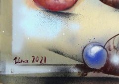 Still life with a pear. 2021. Canvas, oil, 50x70 cm