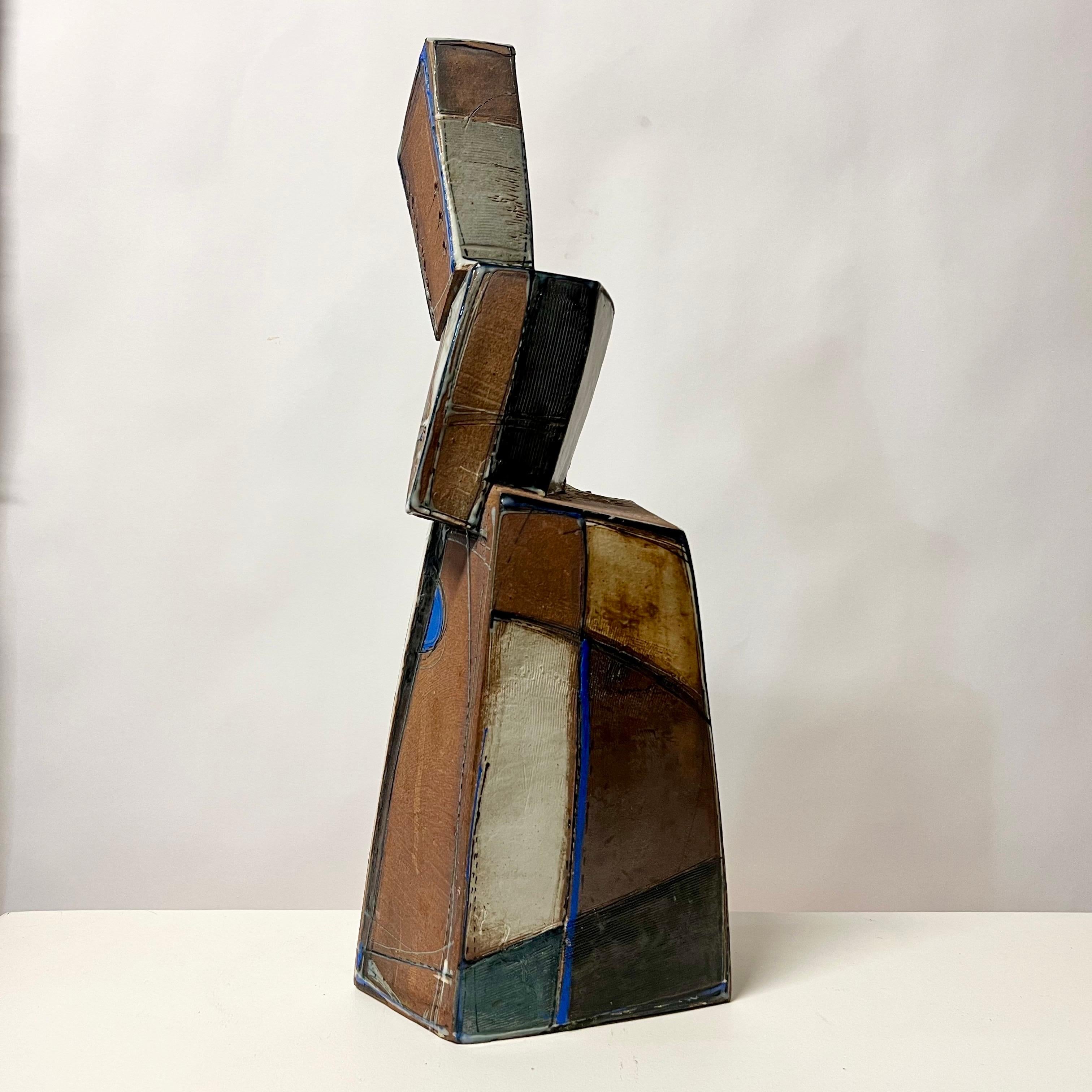 Late 20th Century Una Mjurka Architectural Ceramic Sculpture #1 For Sale