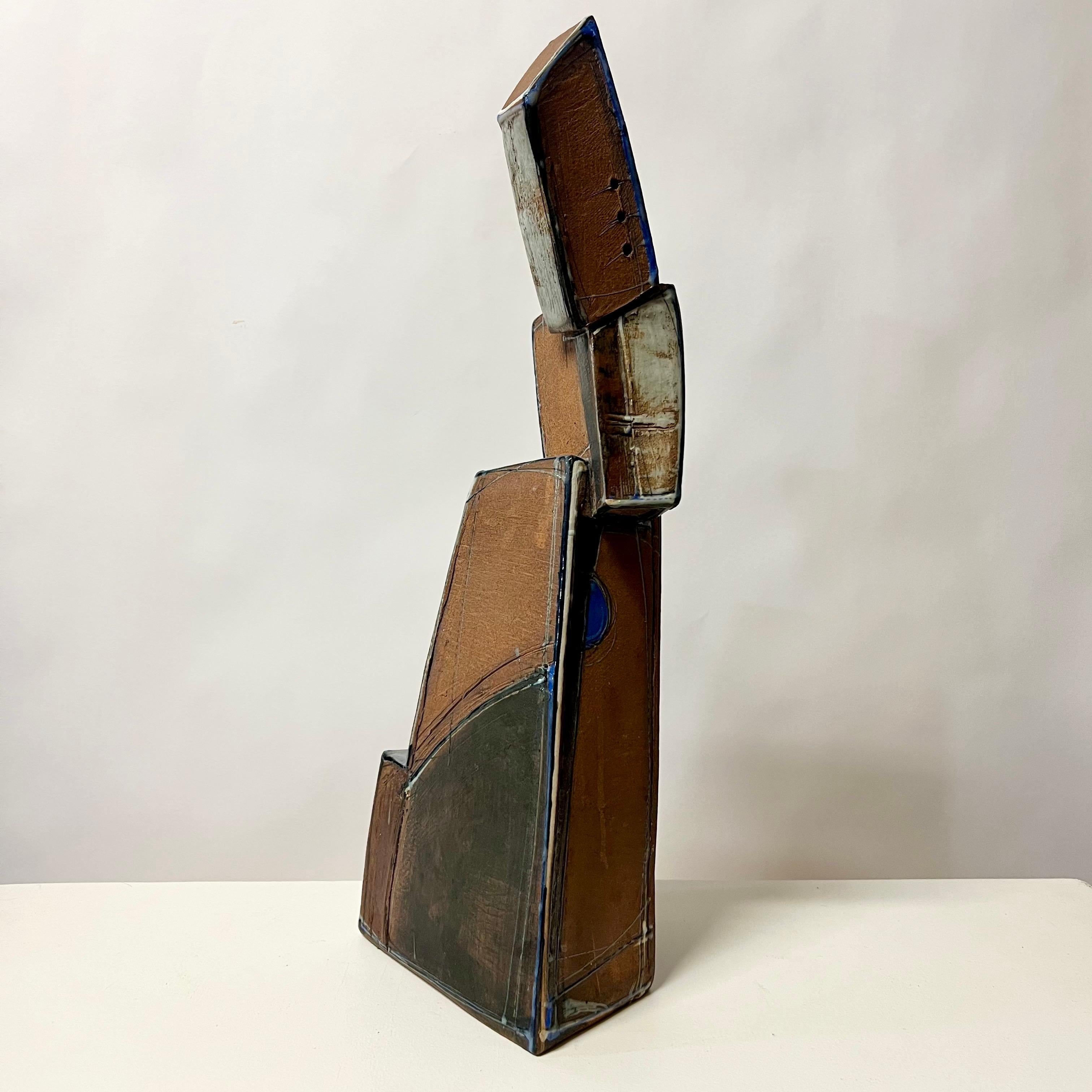 Clay Una Mjurka Architectural Ceramic Sculpture #1 For Sale