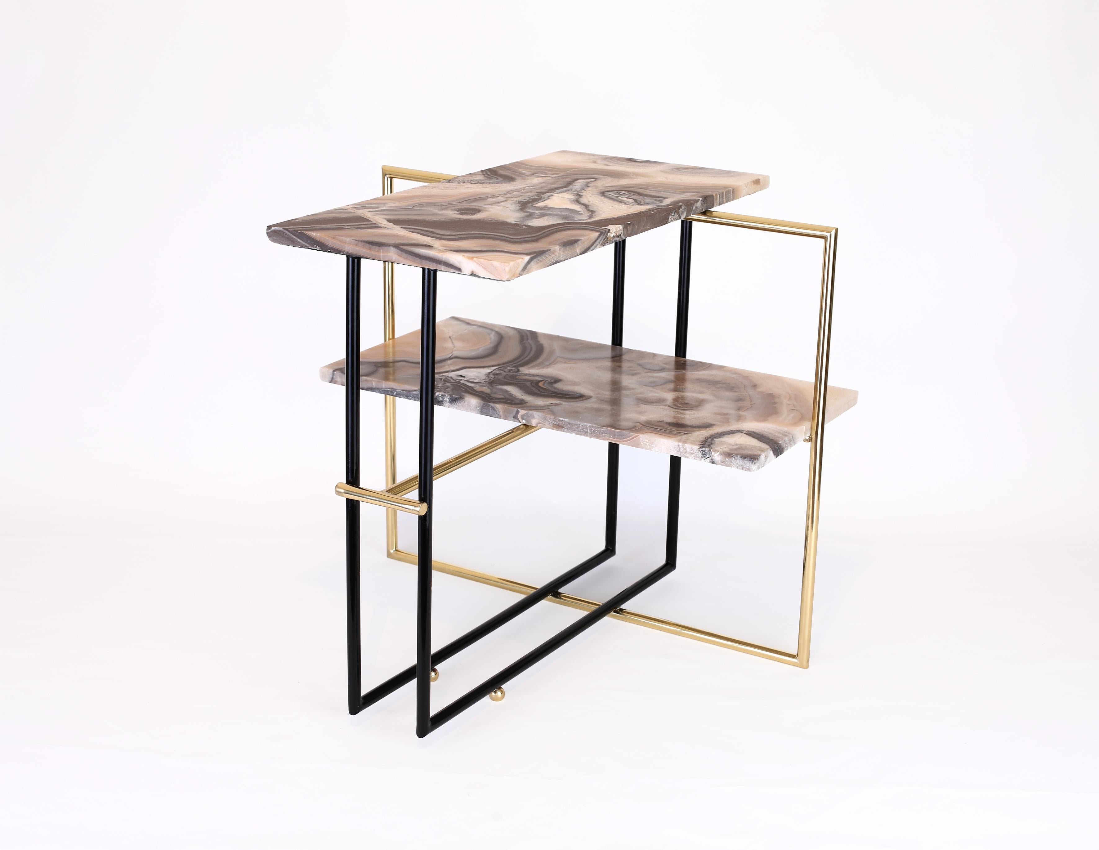 Stone Uña Side Table by Nomade Atelier For Sale