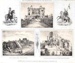 Old Ruins In Rome - Lithograph by Anonymous 19th Century Italian Artist