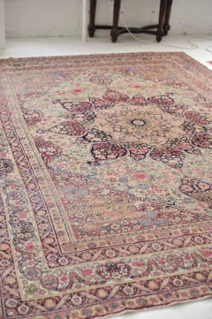 Unbelievable Botanical & Architectural Gem Antique Rug, circa 1890's