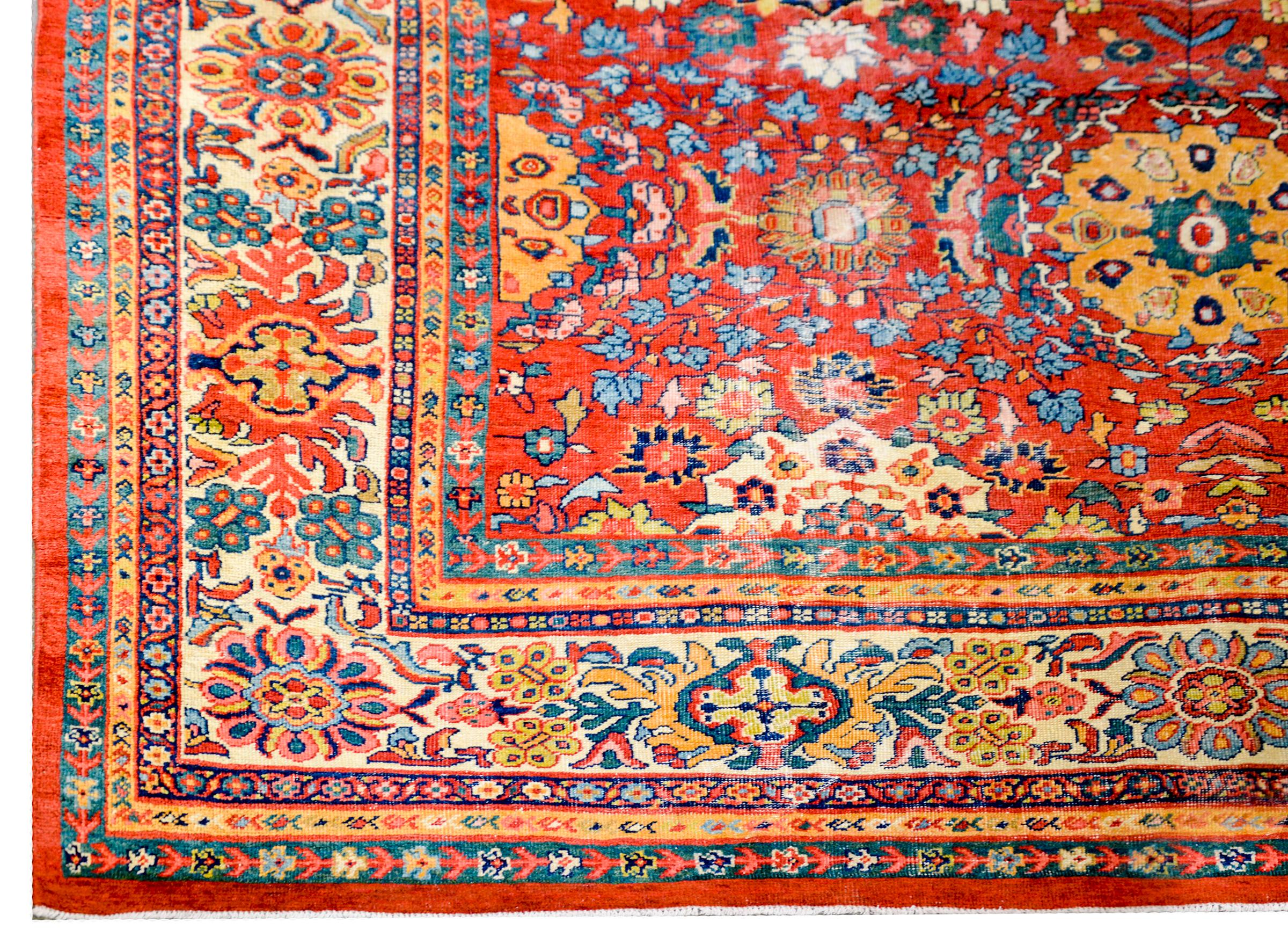 Wool Unbelievable circa 1900s Antique Sultanabad