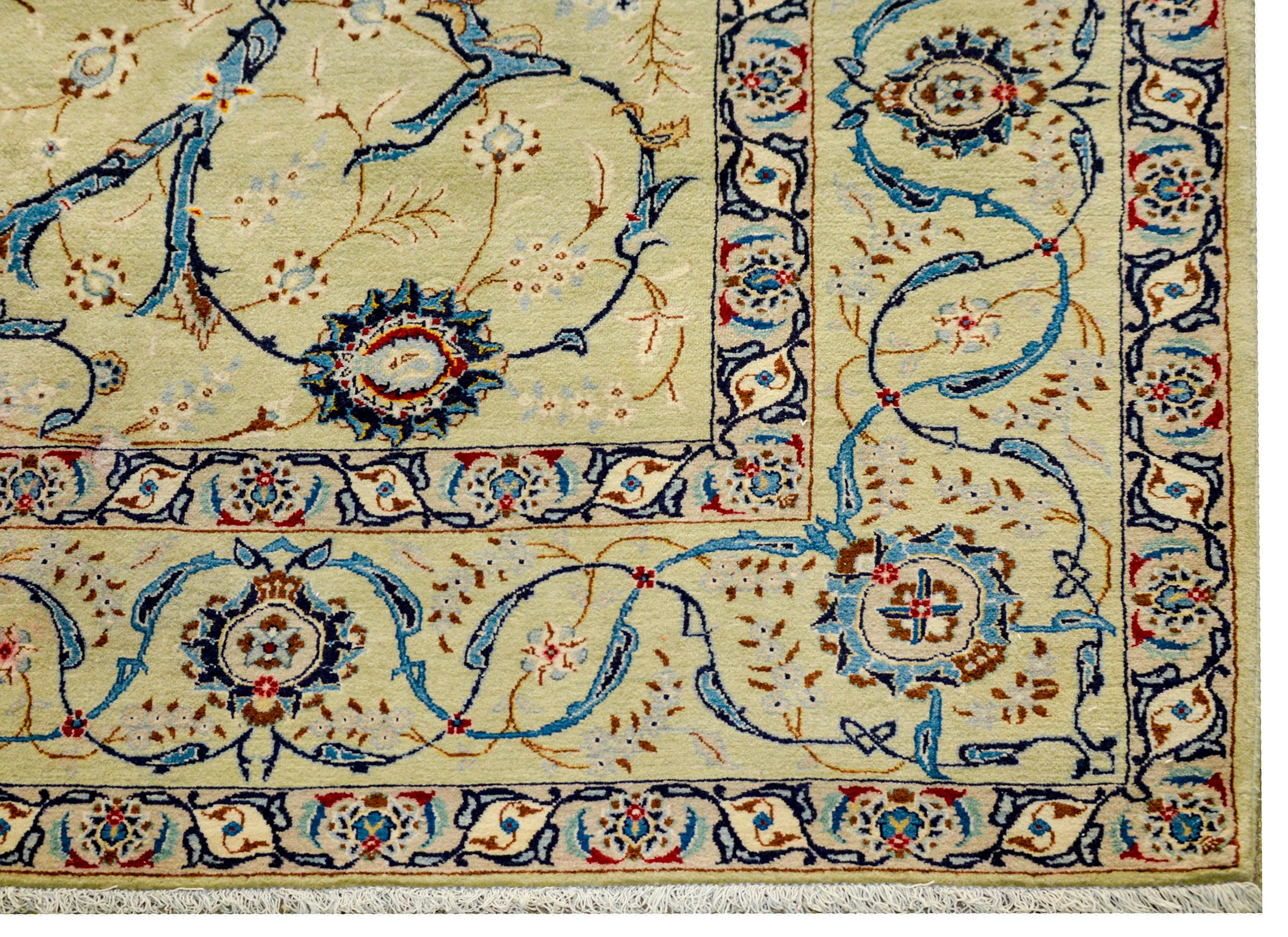 Mid-20th Century Unbelievable Early 20th Century Antique Kashan Rug