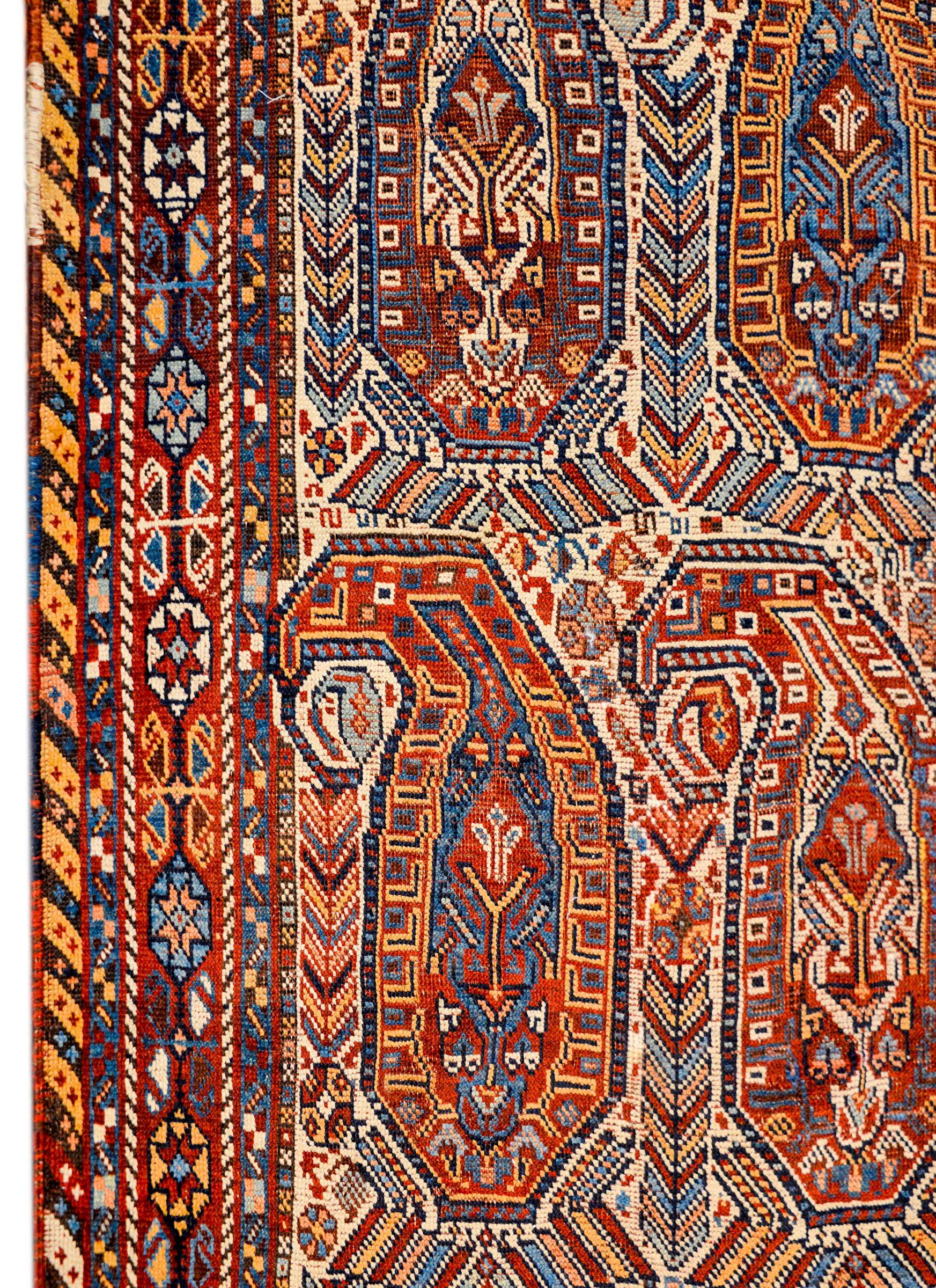 Wool Unbelievable Early 20th Century Gashgaei Rug For Sale