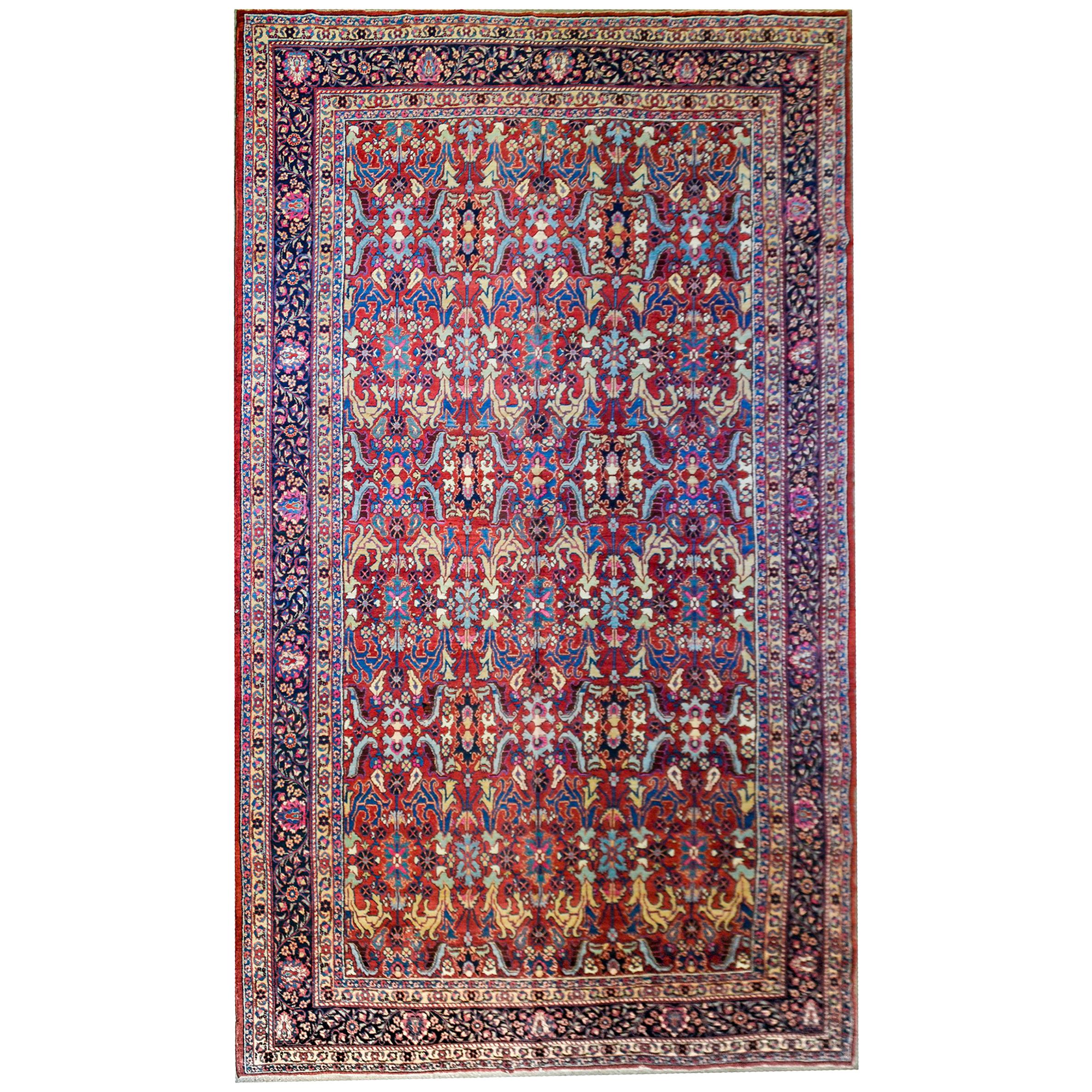 Unbelievable Early 20th Century Heriz Rug For Sale