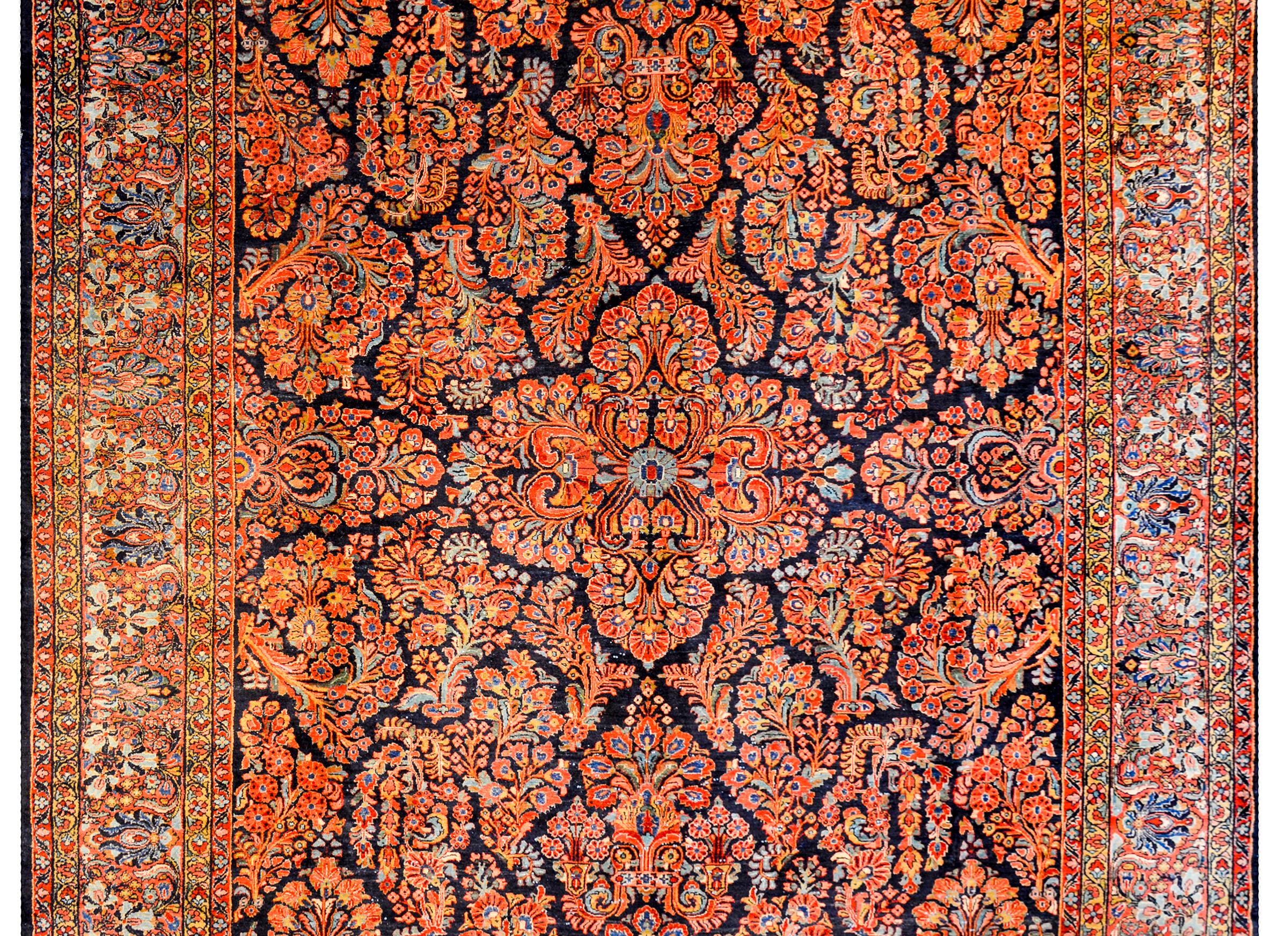 Sarouk Farahan Unbelievable Early 20th Century Sarouk Rug For Sale