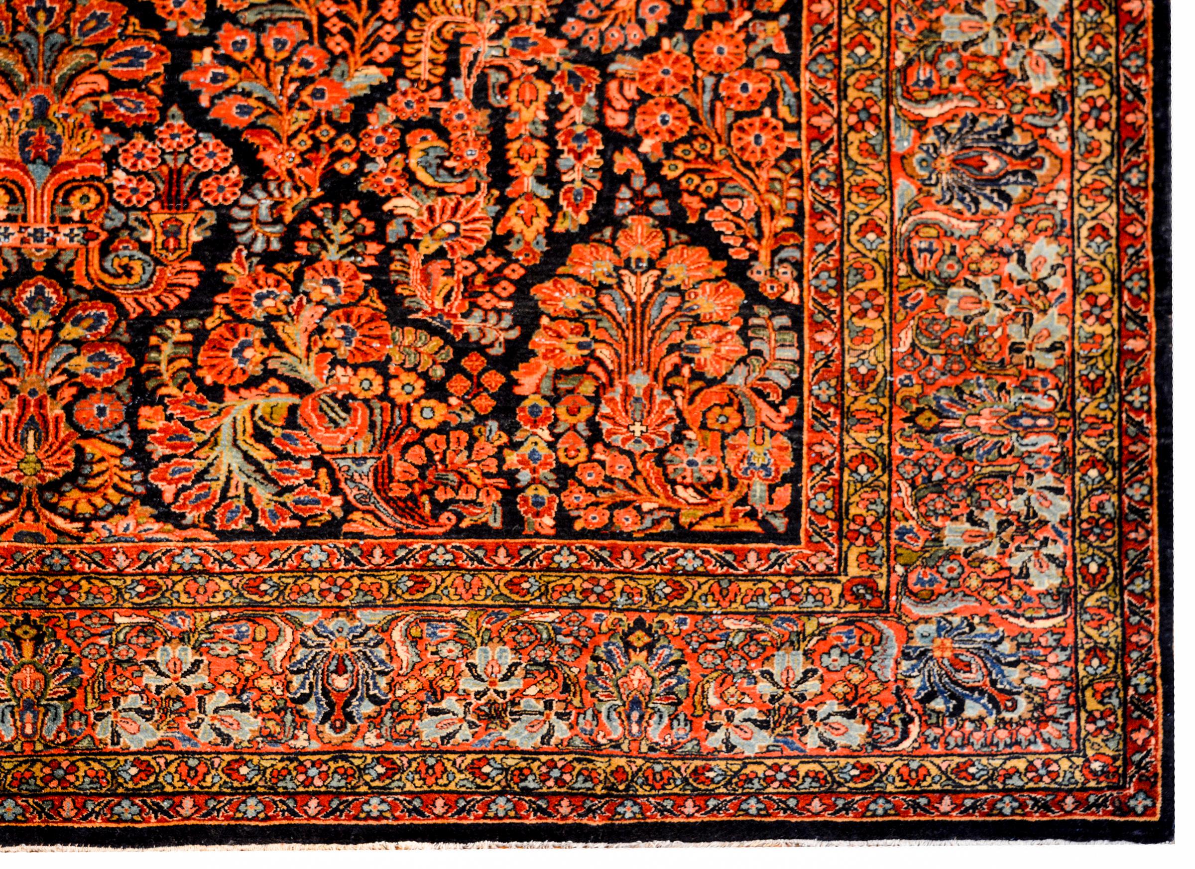 Unglaublicher Sarouk-Teppich aus dem frühen 20. Jahrhundert (Wolle) im Angebot