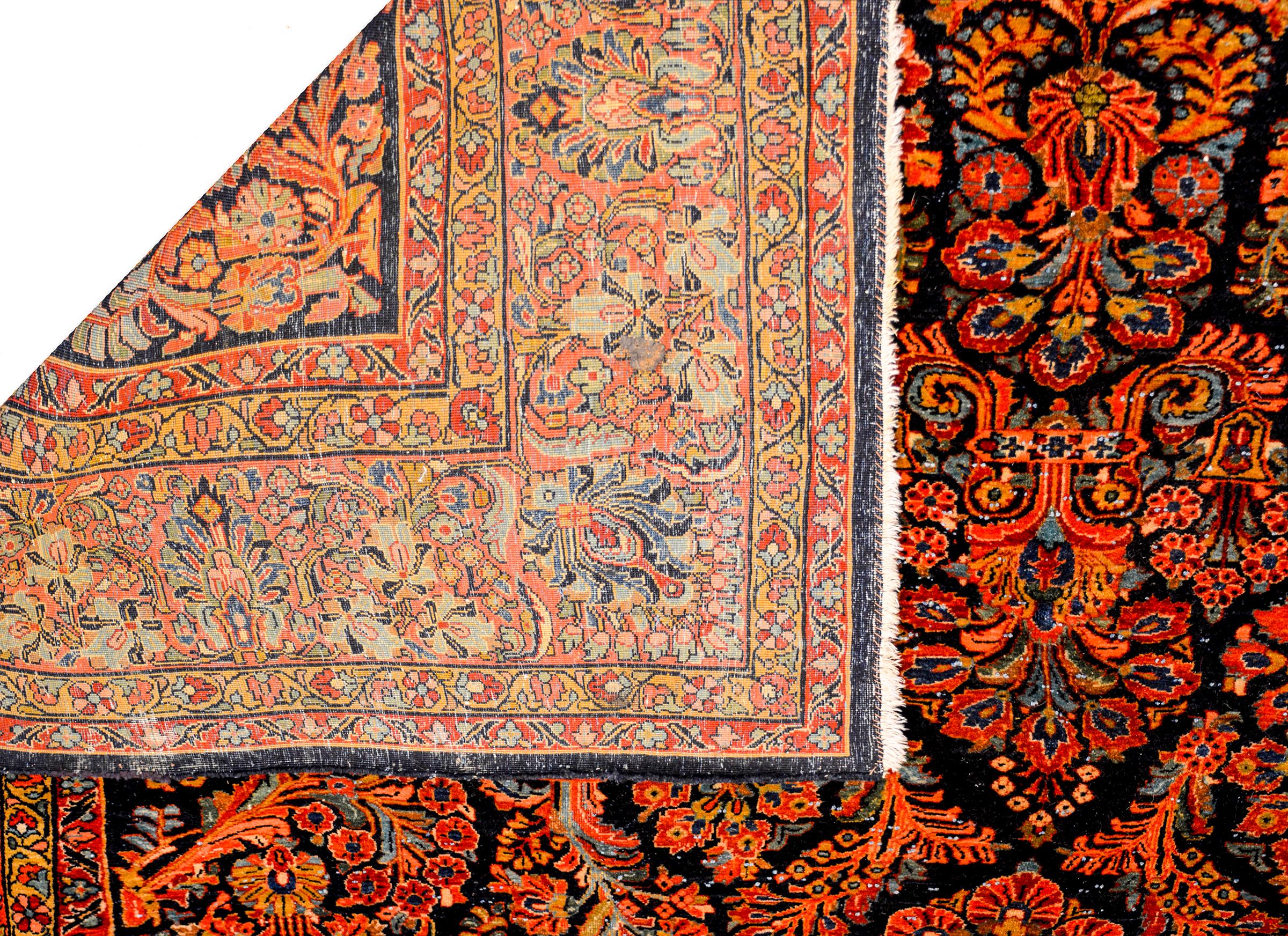 Unbelievable Early 20th Century Sarouk Rug For Sale 2