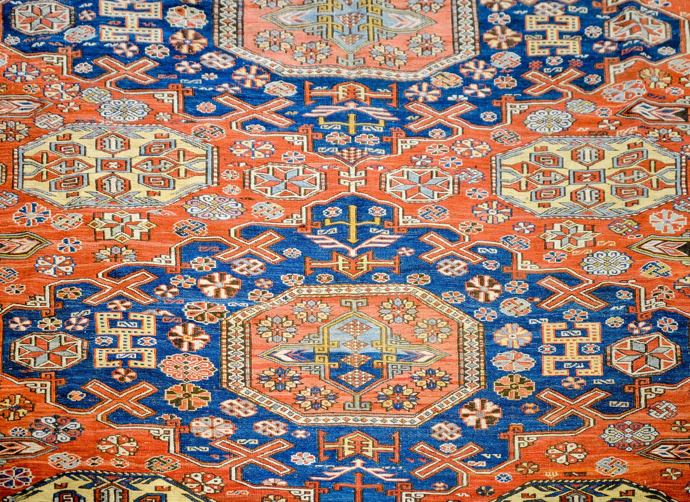 Azerbaijani Unbelievable Late 19th Century Sumak Rug For Sale