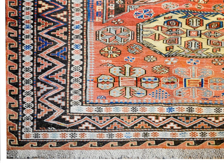 Unbelievable Late 19th Century Sumak Rug For Sale at 1stDibs
