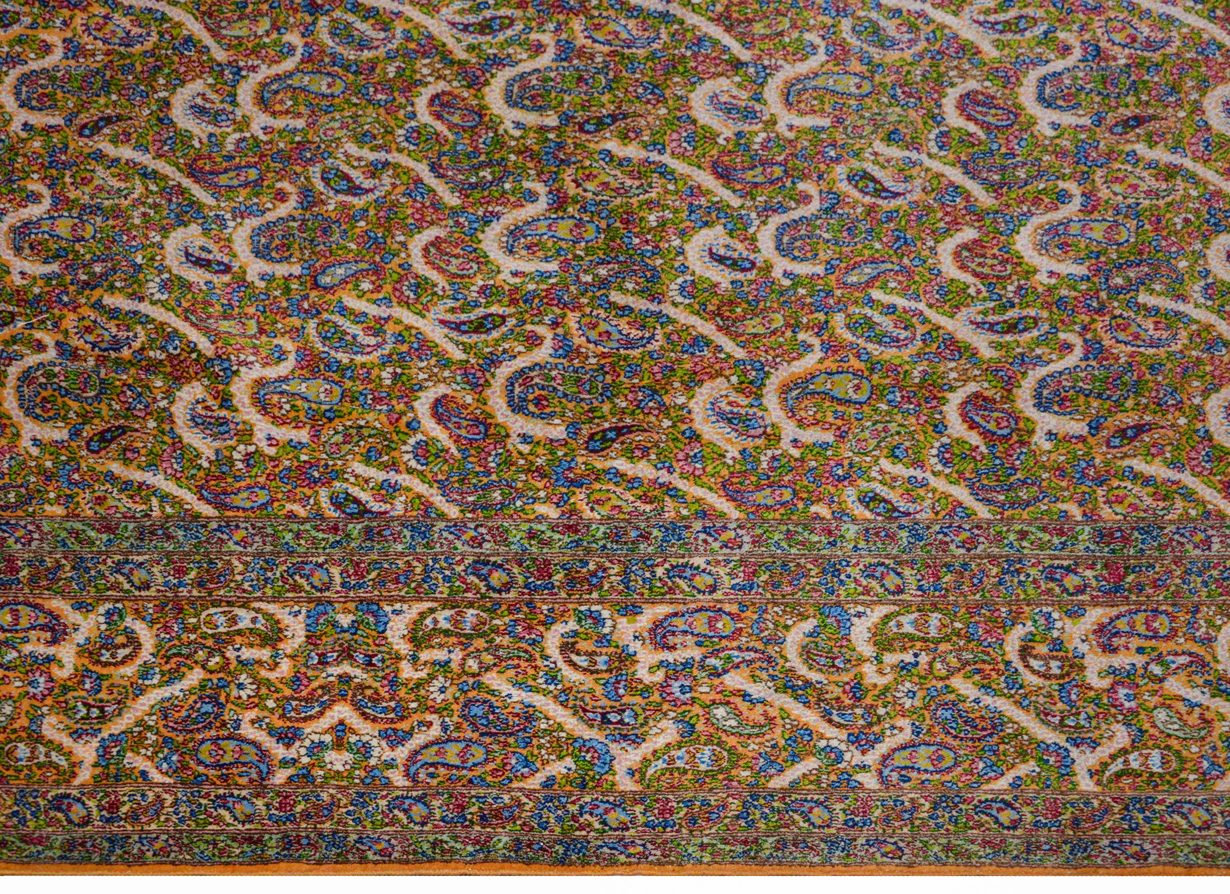 Unglaublicher persischer Kirman-Teppich (Wolle) im Angebot