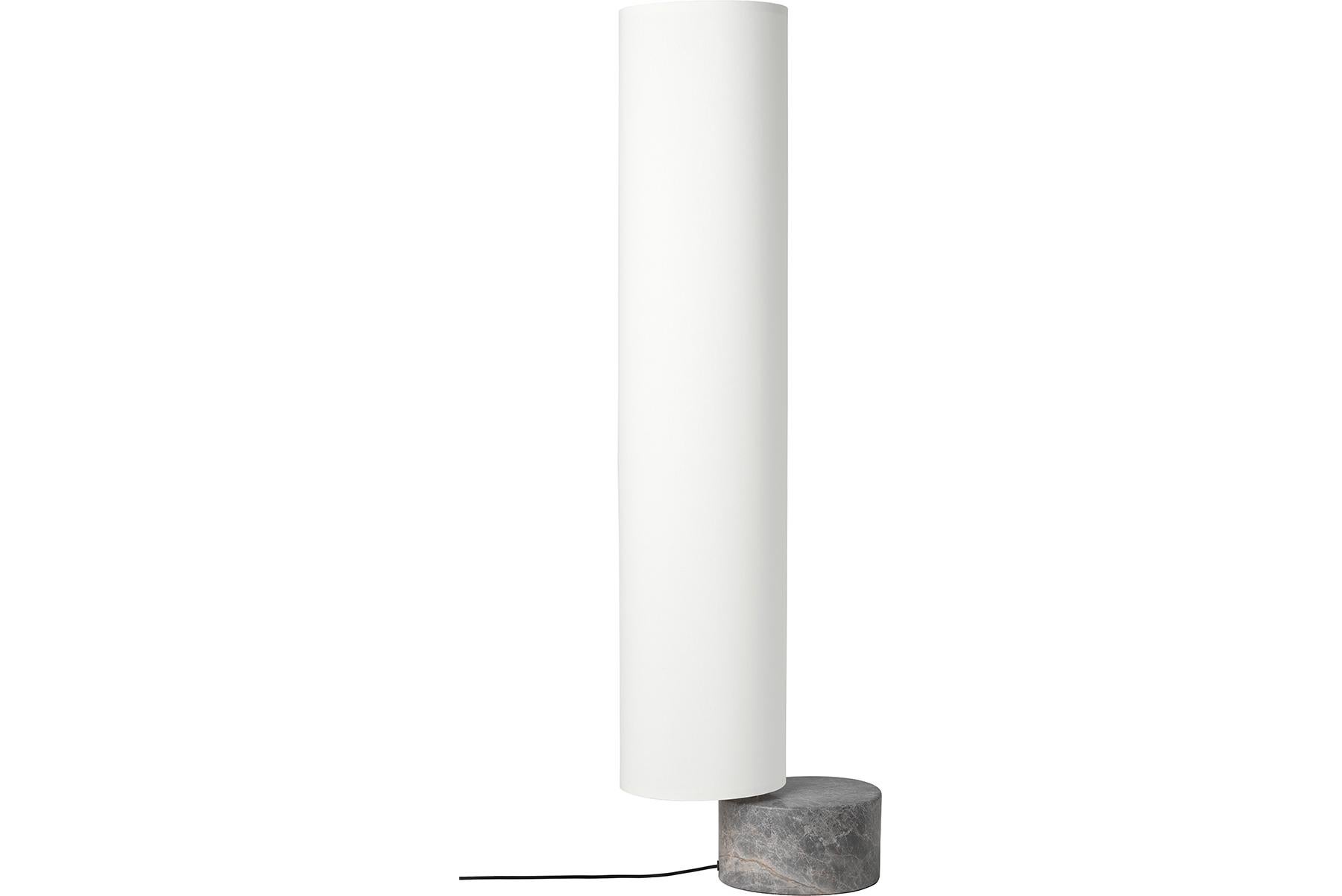 Danish Unbound Floor Lamp, H120, Grey Marble, Canvas For Sale