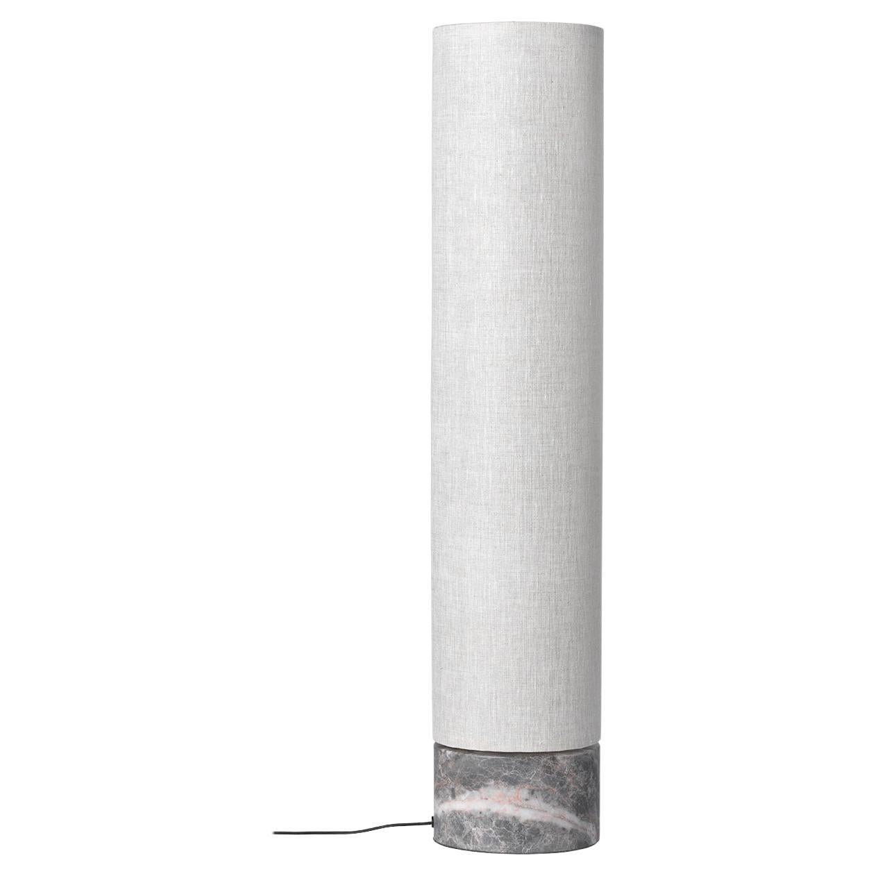 Unbound Floor Lamp, H120, Grey Marble, Canvas For Sale