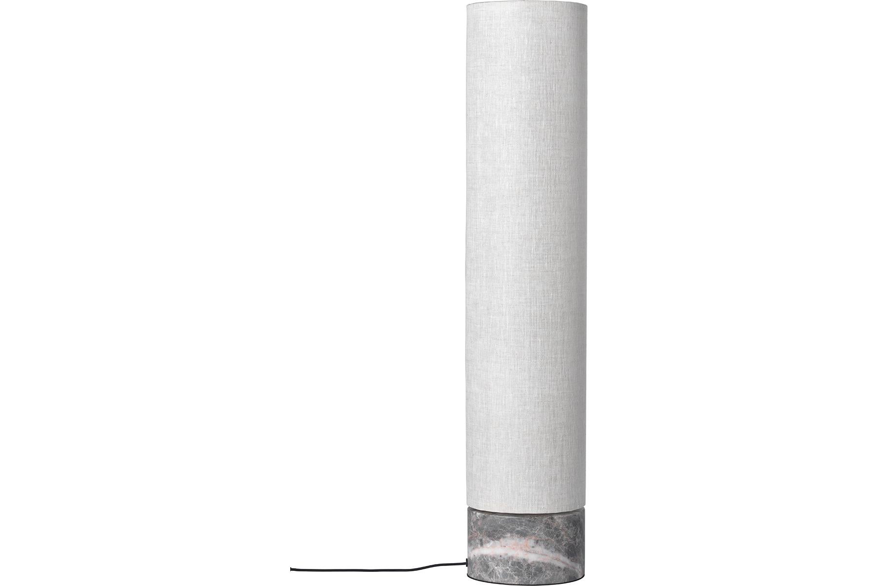 Lámpara de pie Unbound, H120, mármol gris, blanco Danés en venta