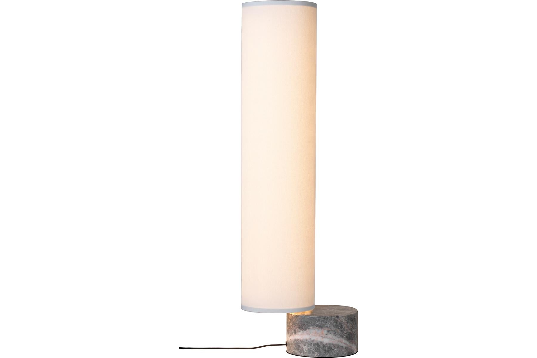 Unbound Floor Lamp, H80, Grey Marble, Canvas In New Condition For Sale In Berkeley, CA