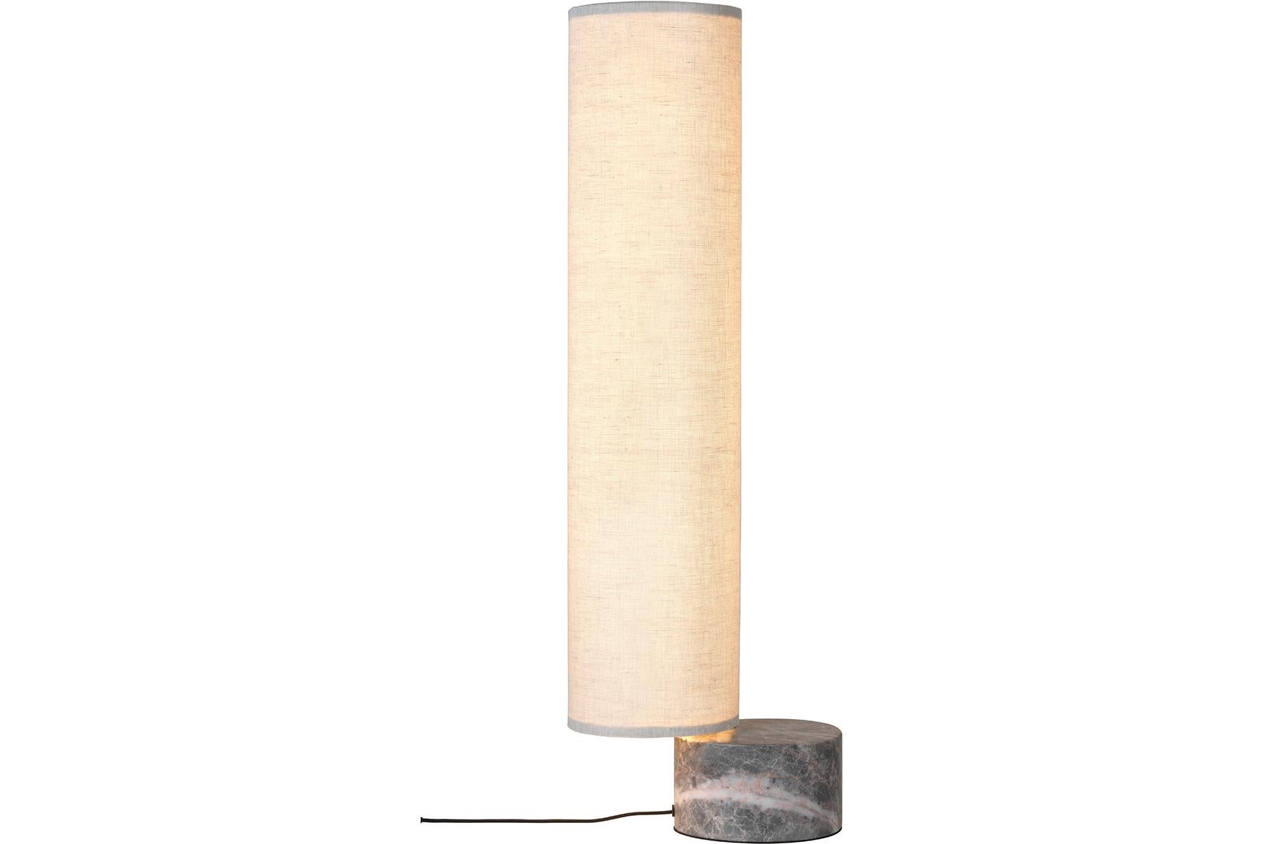 Post-Modern Unbound Floor Lamp, H80, Grey Marble, White For Sale