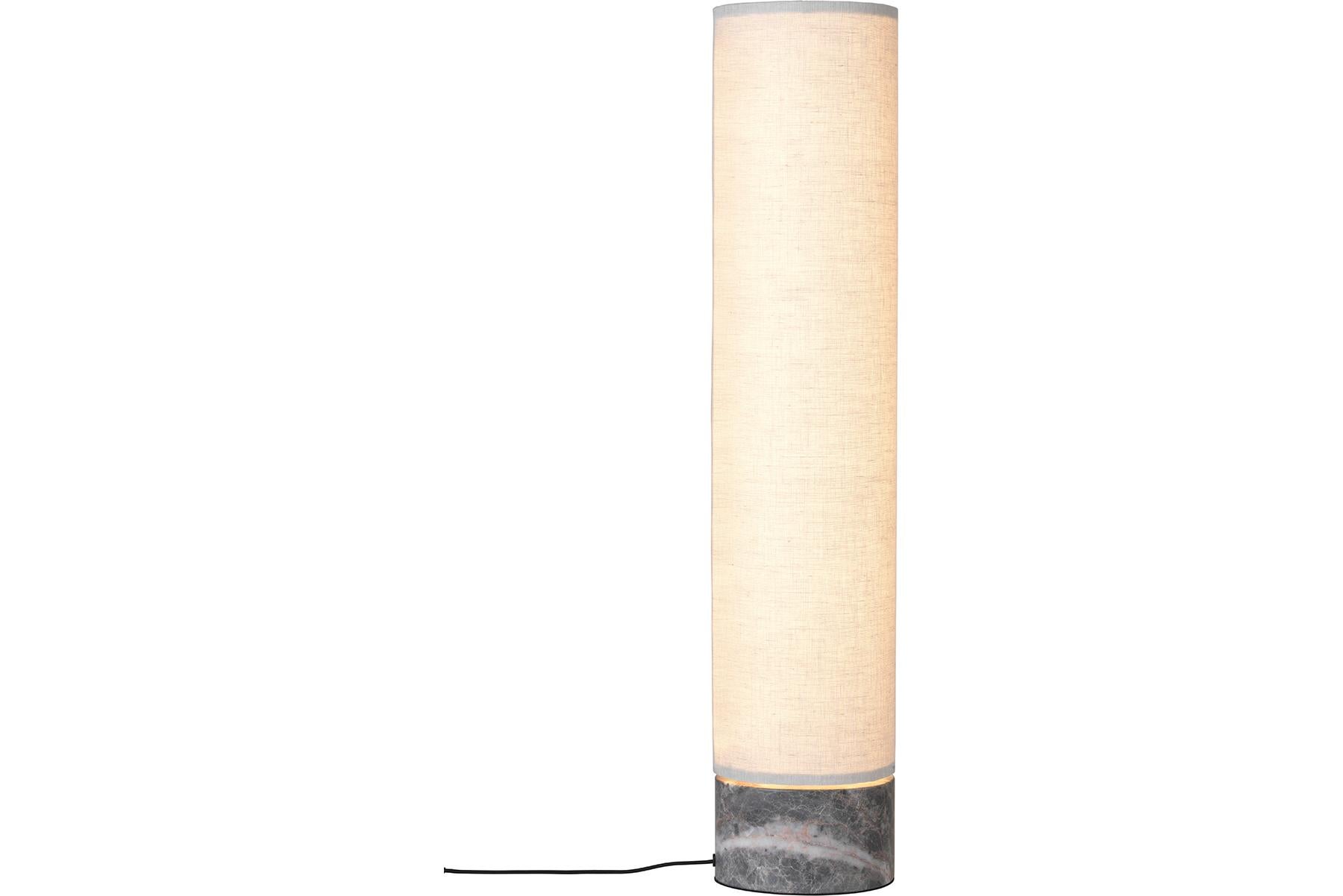 Tela Lampada da terra Unbound, H80, Marmo grigio, Bianco in vendita