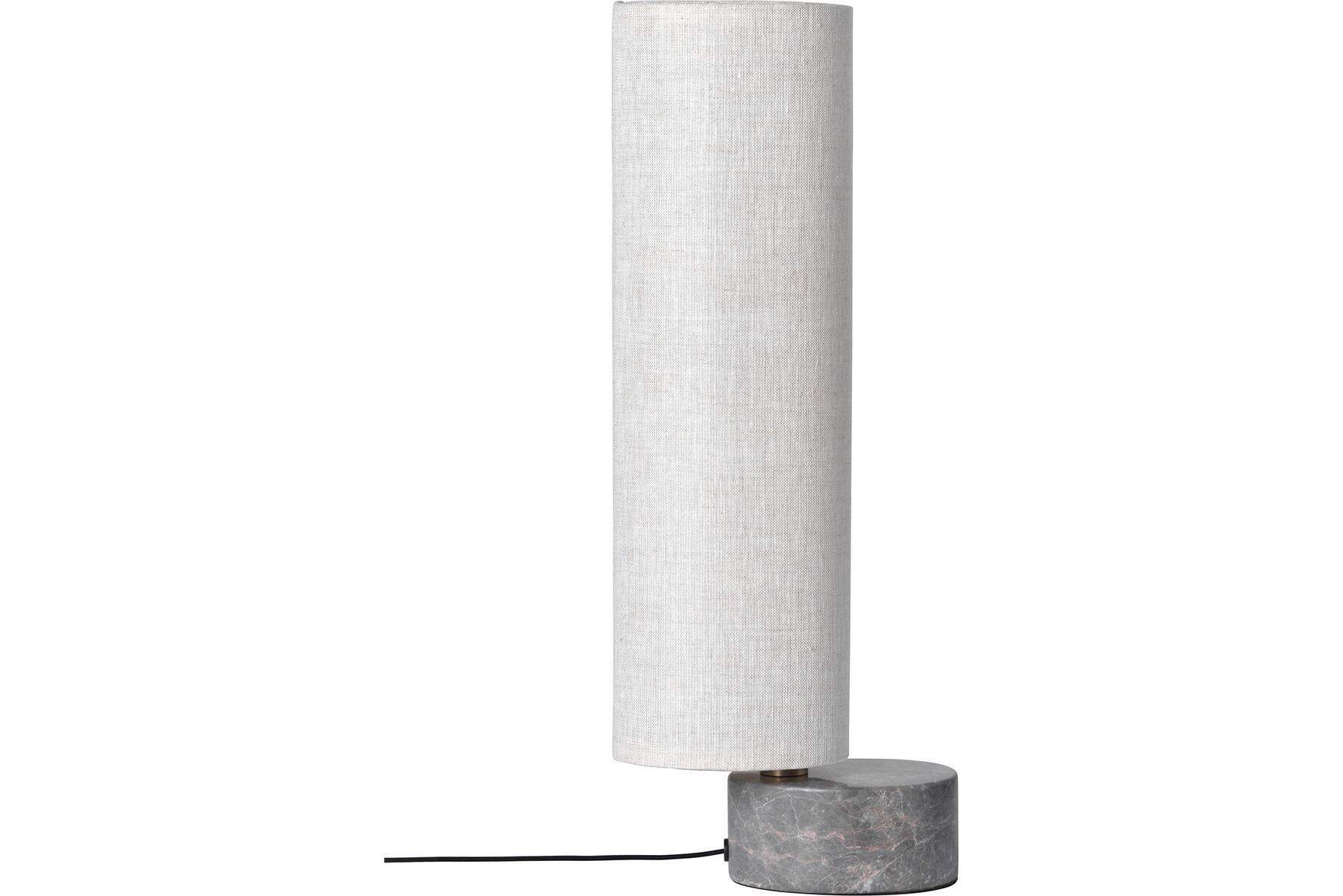 Danish Unbound Table Lamp, H45, Grey Marble, Canvas For Sale