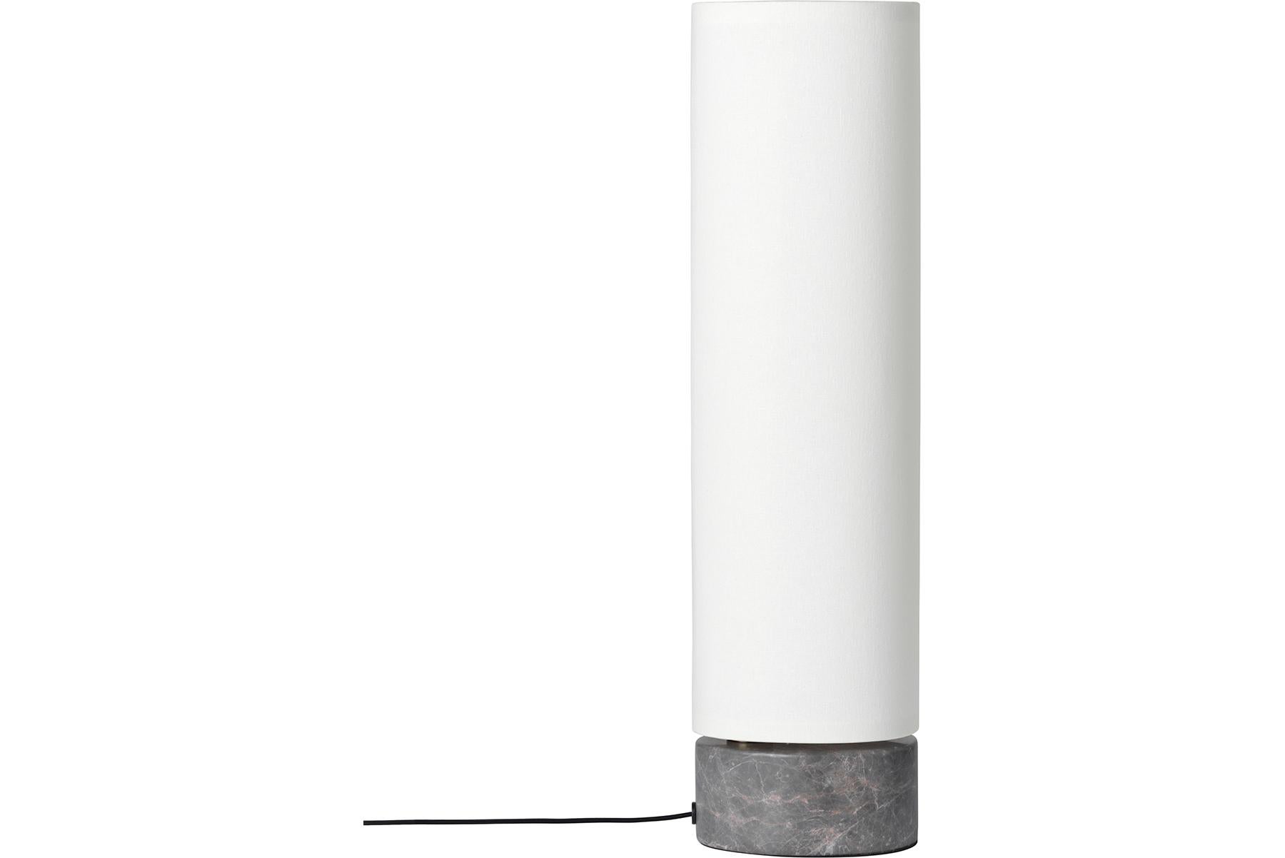 Contemporary Unbound Table Lamp, H45, Grey Marble, Canvas For Sale