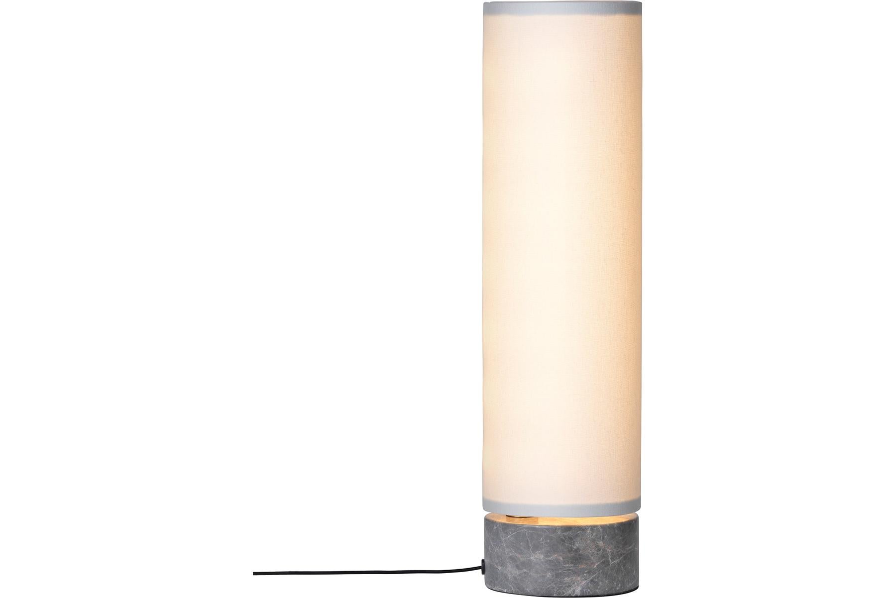 Unbound Table Lamp, H45, Grey Marble, Canvas For Sale 1
