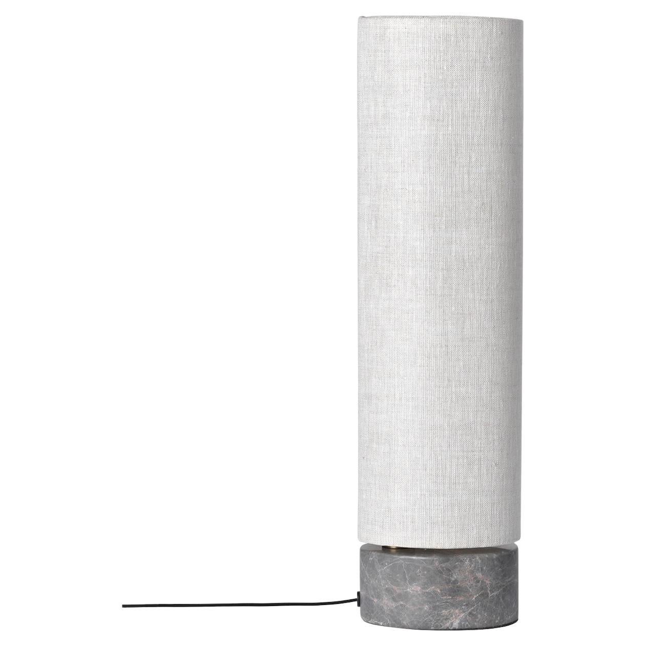 Unbound Table Lamp, H45, Grey Marble, Canvas For Sale