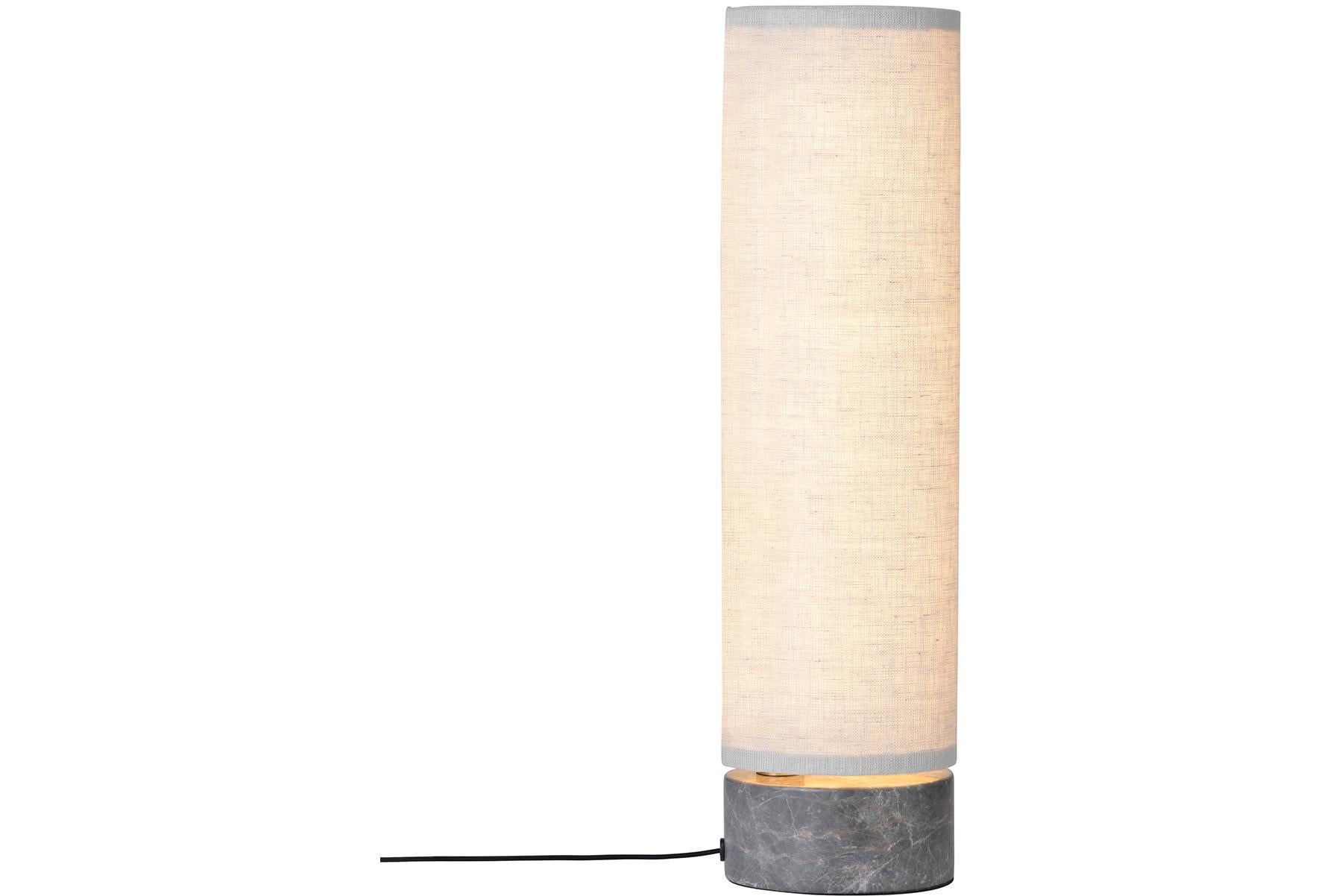 Danish Unbound Table Lamp - H45, Grey Marble, White For Sale