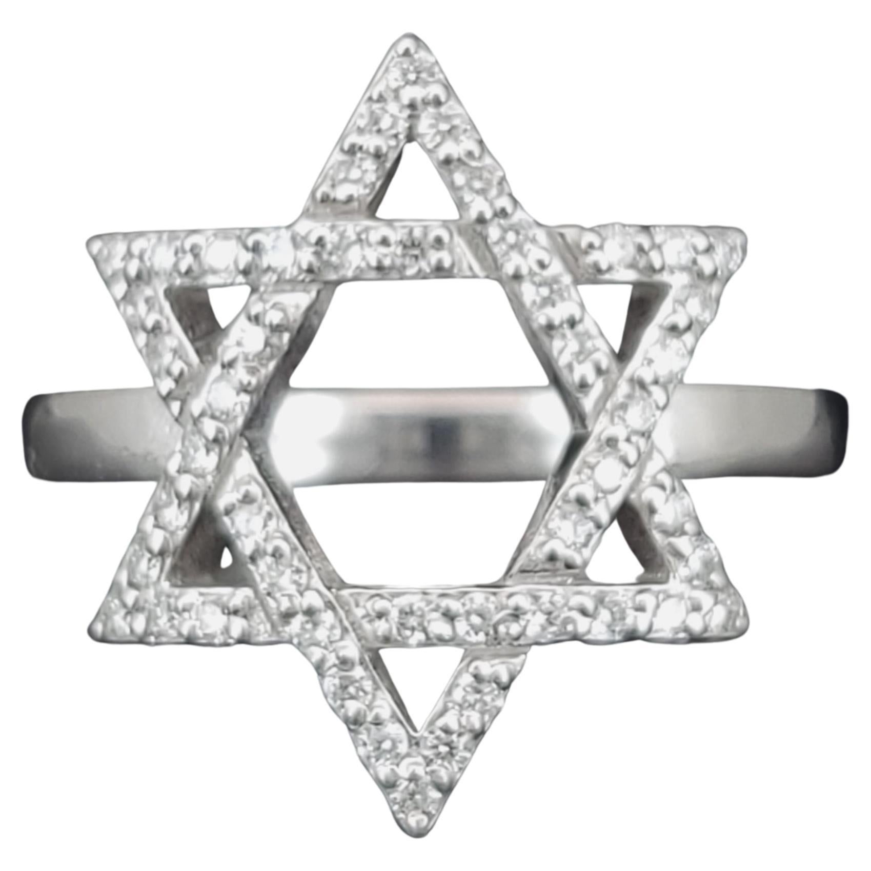 Unbranded 14K White gold Ring with Diamonds Size 6.75
