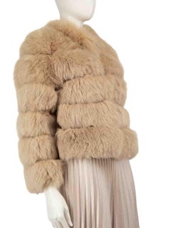 Unbranded Beige Fox Fur Coat Size S