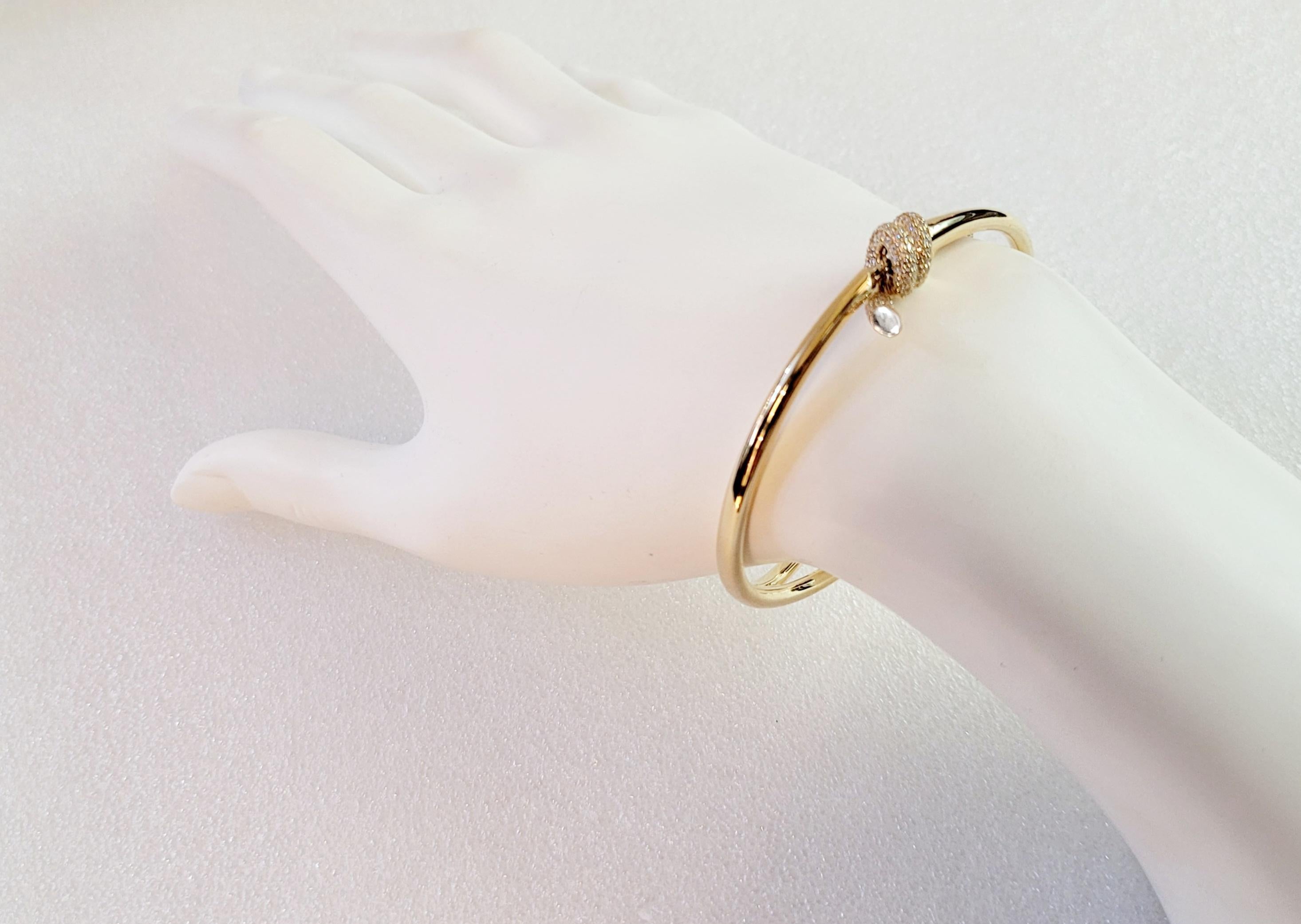 Unbranded Armband aus 18K Gelbgold mit Diamanten Damen im Angebot