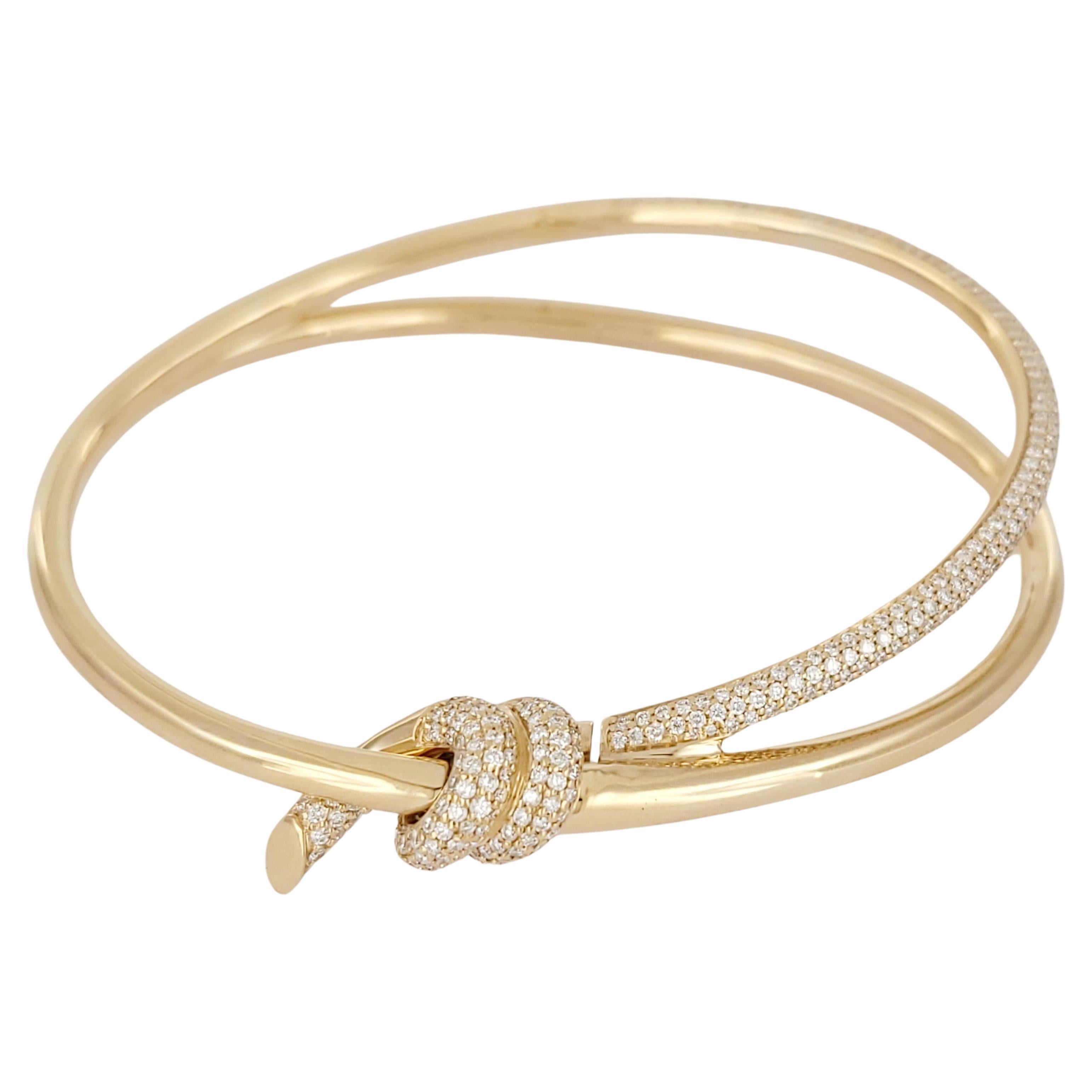 Unbranded Armband aus 18K Gelbgold mit Diamanten im Angebot
