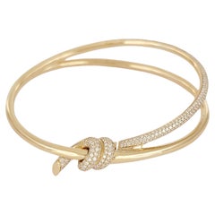 Pulsera sin marca de oro amarillo de 18 quilates con diamantes