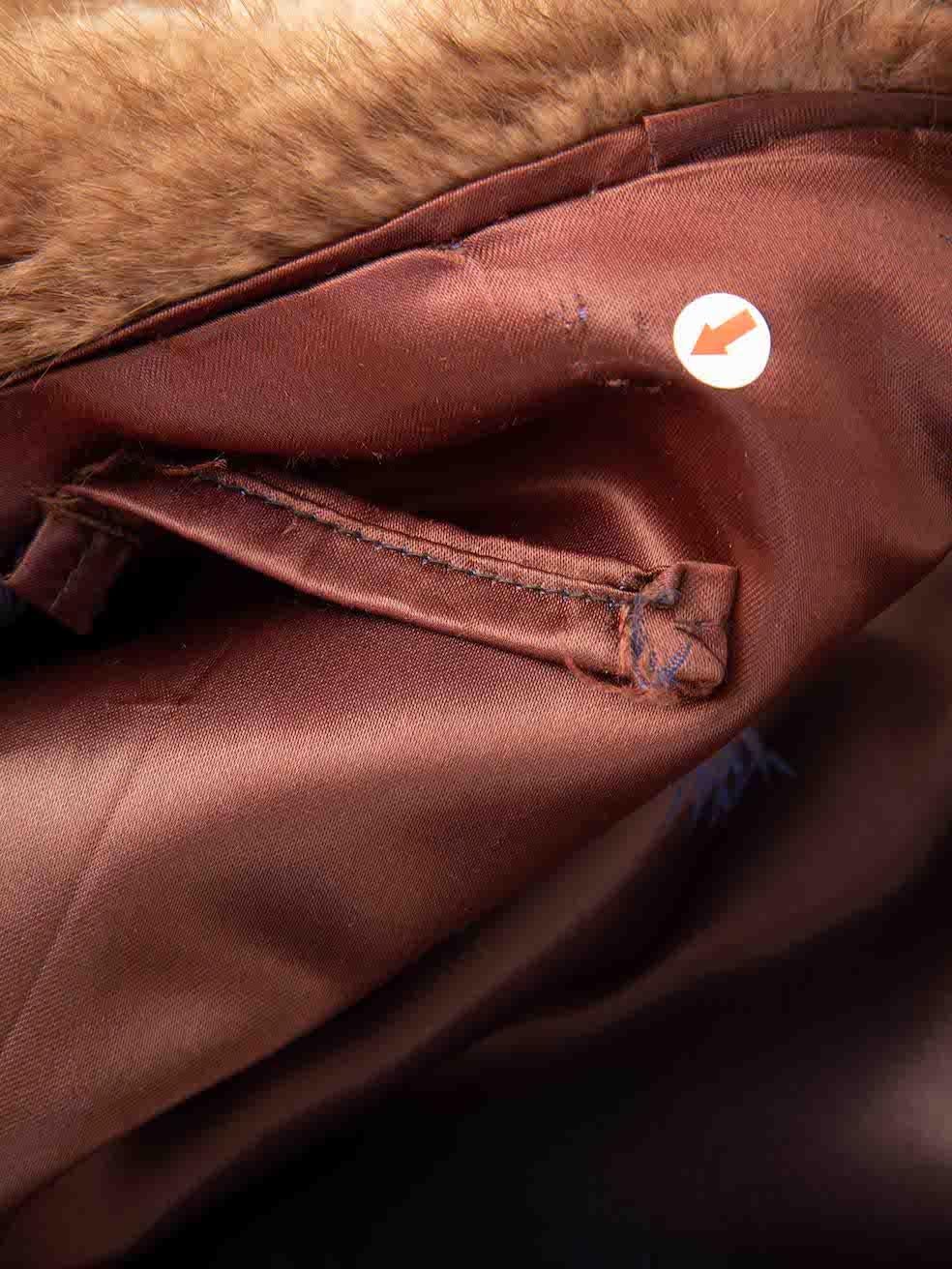 Unbranded Brown Fur Coat Size M For Sale 1