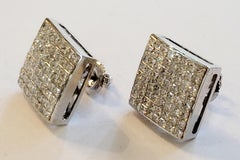 Unbranded Earrings in 14K White Gold with Diamonds 3.5ct