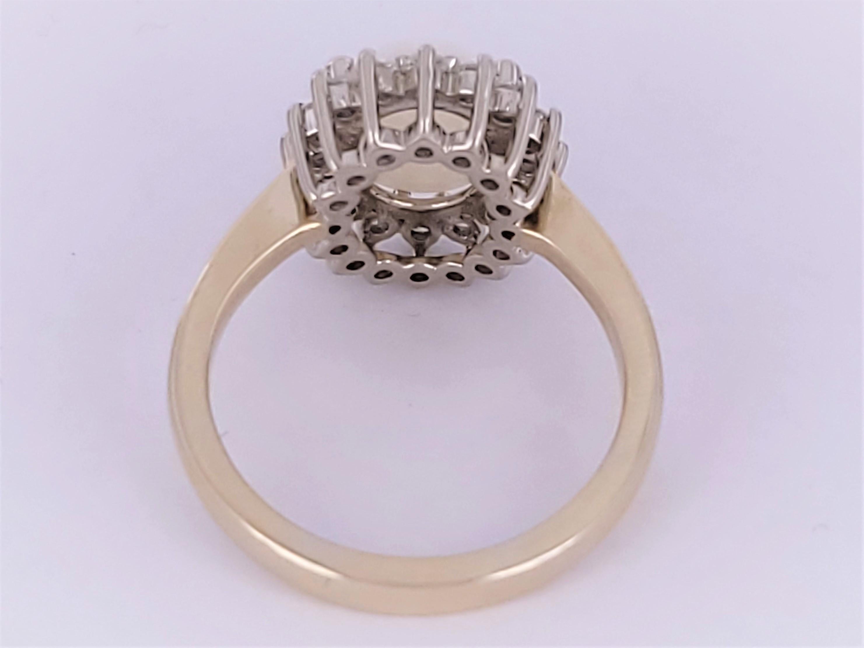 Women's Unbranded Opal Ring with diamonds in 14K Gold For Sale