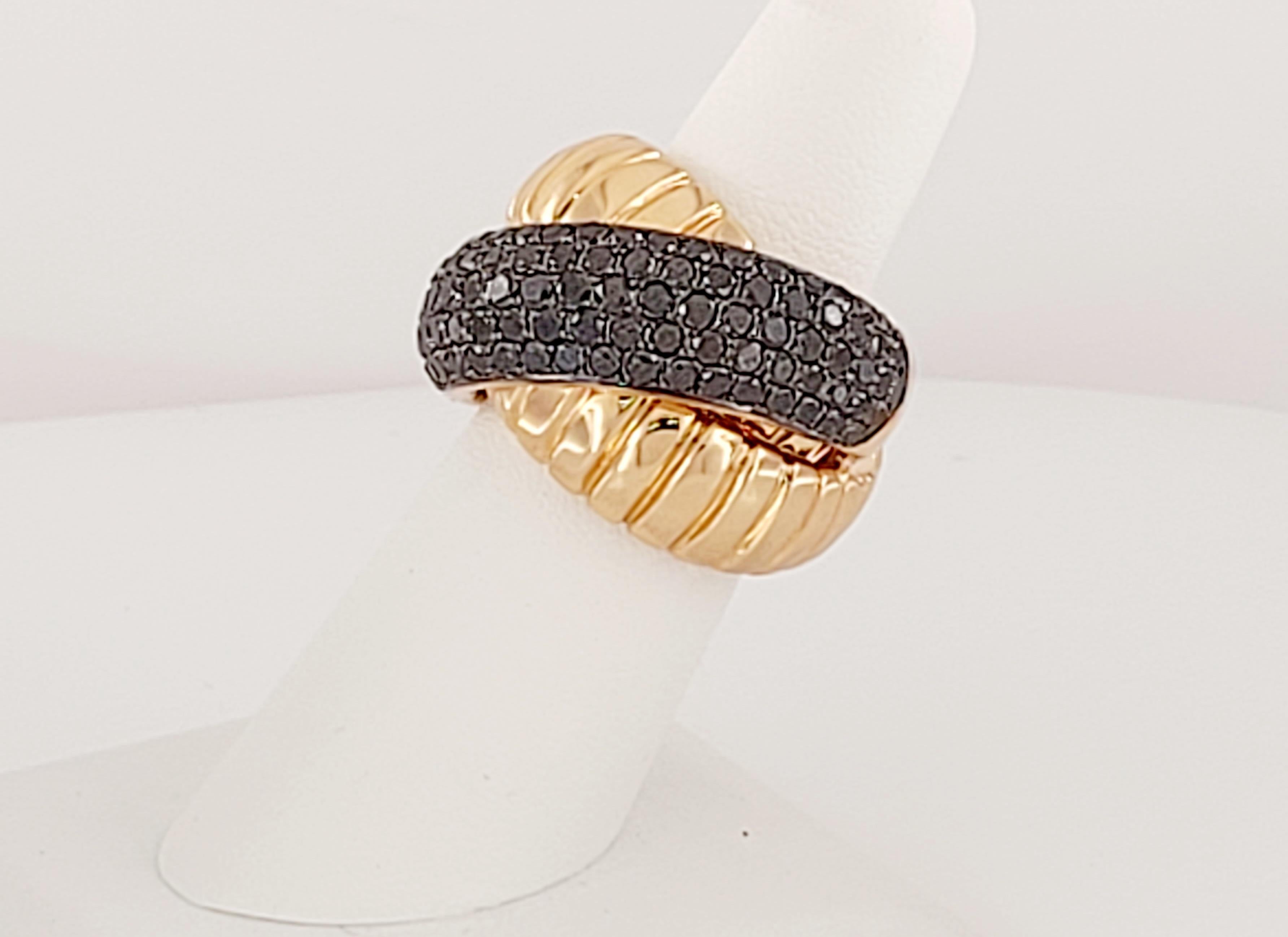 Unbranded 18K Rose Gold ring 
Black Diamonds 
Diamonds 3.50ct
Ring Size 6.5 
Weight 24gr
Gender Women 
Condition New, without tags
Retail Price: $6900