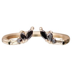 Unchained Naiad Ring in 14K Gold & Black Diamonds by Anastassia Sel Jewelry