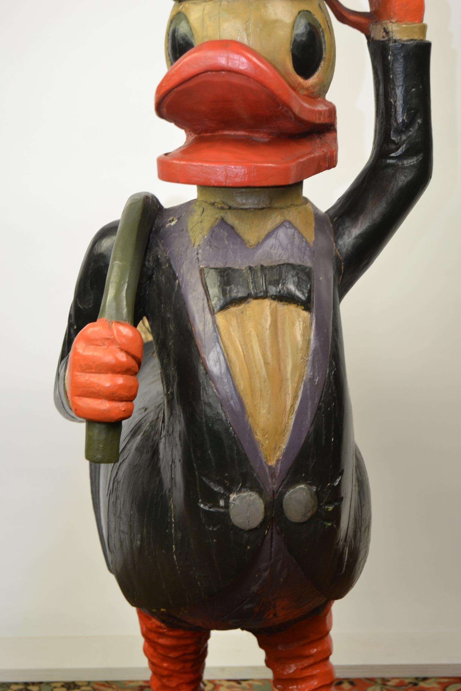 Uncle Scrooge Carousel Figure, Wood, Europe, 1970s 4