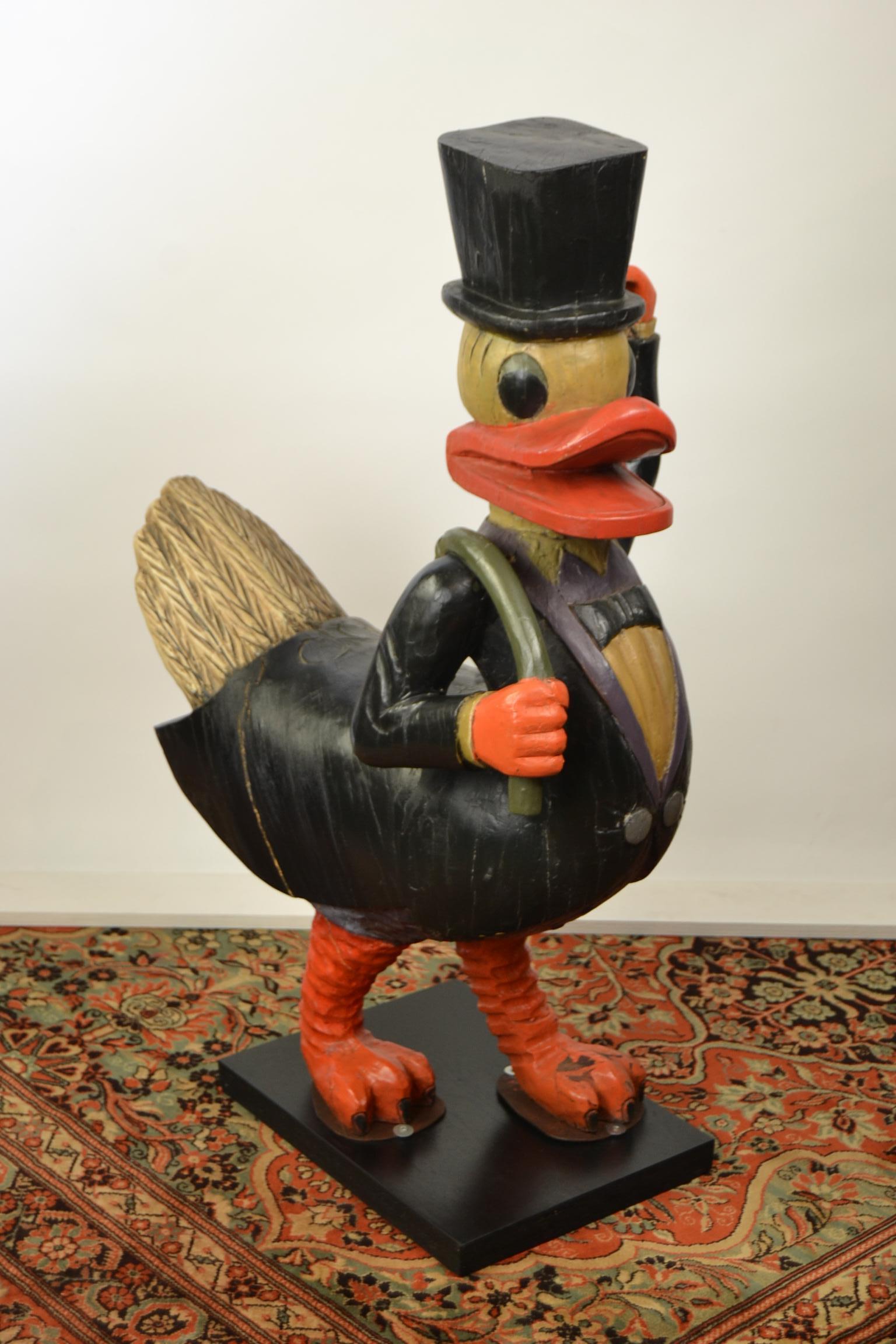 Uncle Scrooge Carousel Figure, Wood, Europe, 1970s 6