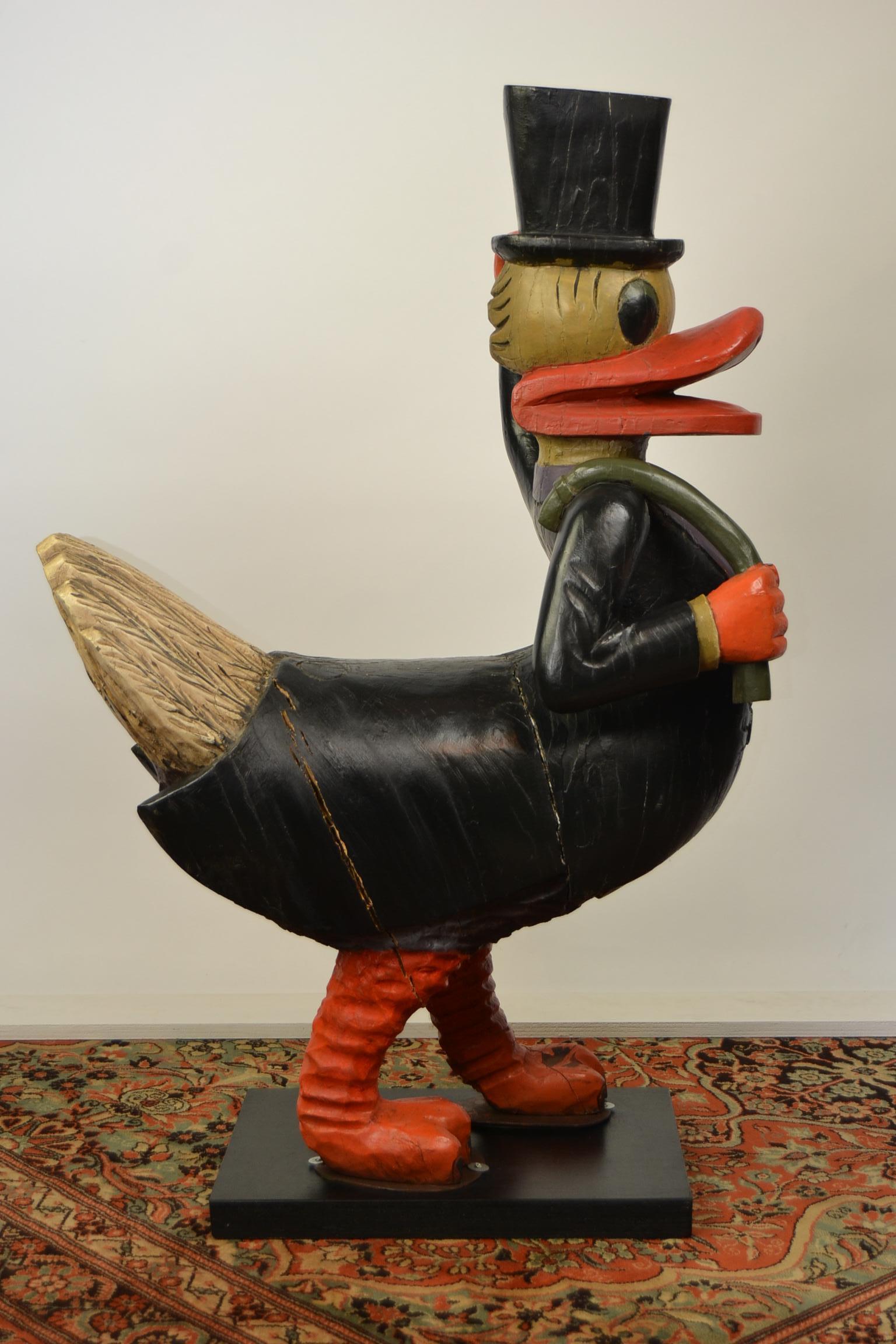 Uncle Scrooge Carousel Figure, Wood, Europe, 1970s 7