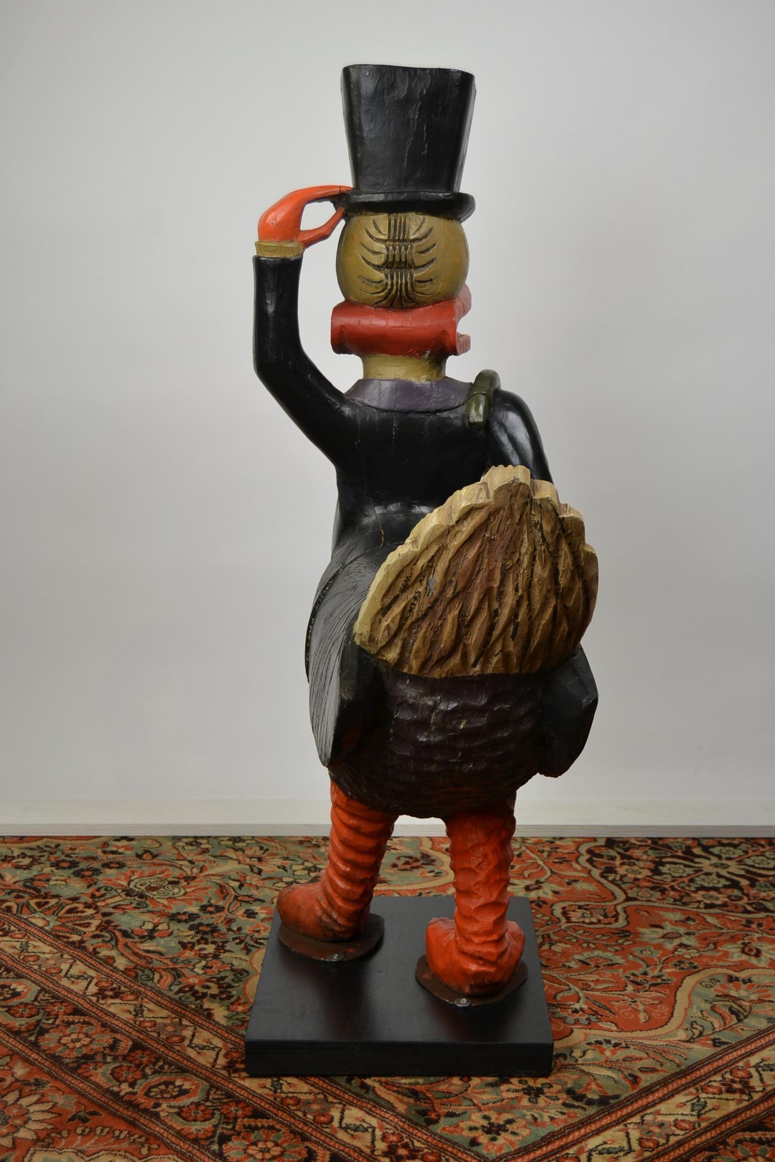 Uncle Scrooge Carousel Figure, Wood, Europe, 1970s 10
