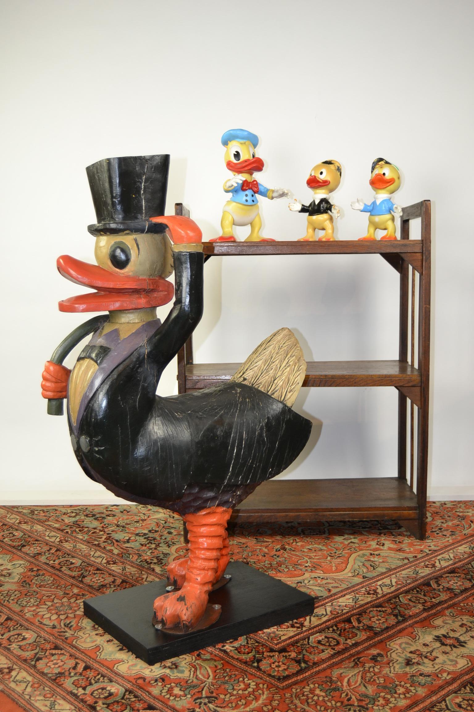 Uncle Scrooge Carousel Figure, Wood, Europe, 1970s 14