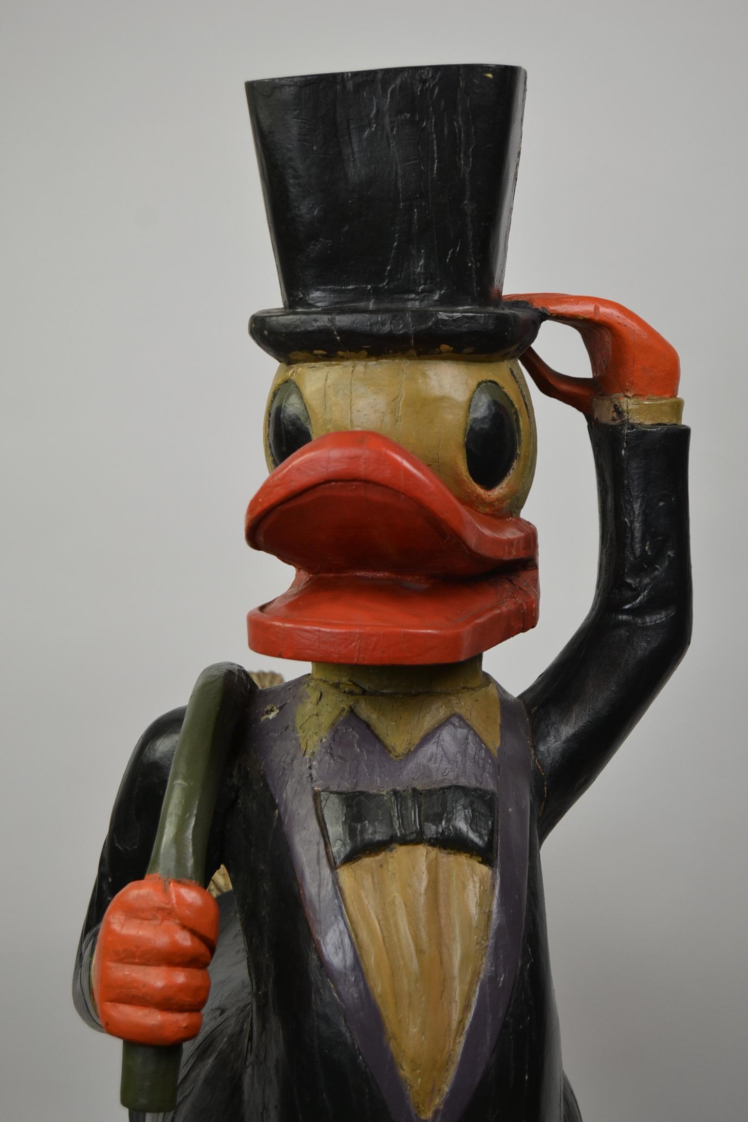 Uncle Scrooge Carousel Figure, Wood, Europe, 1970s 3