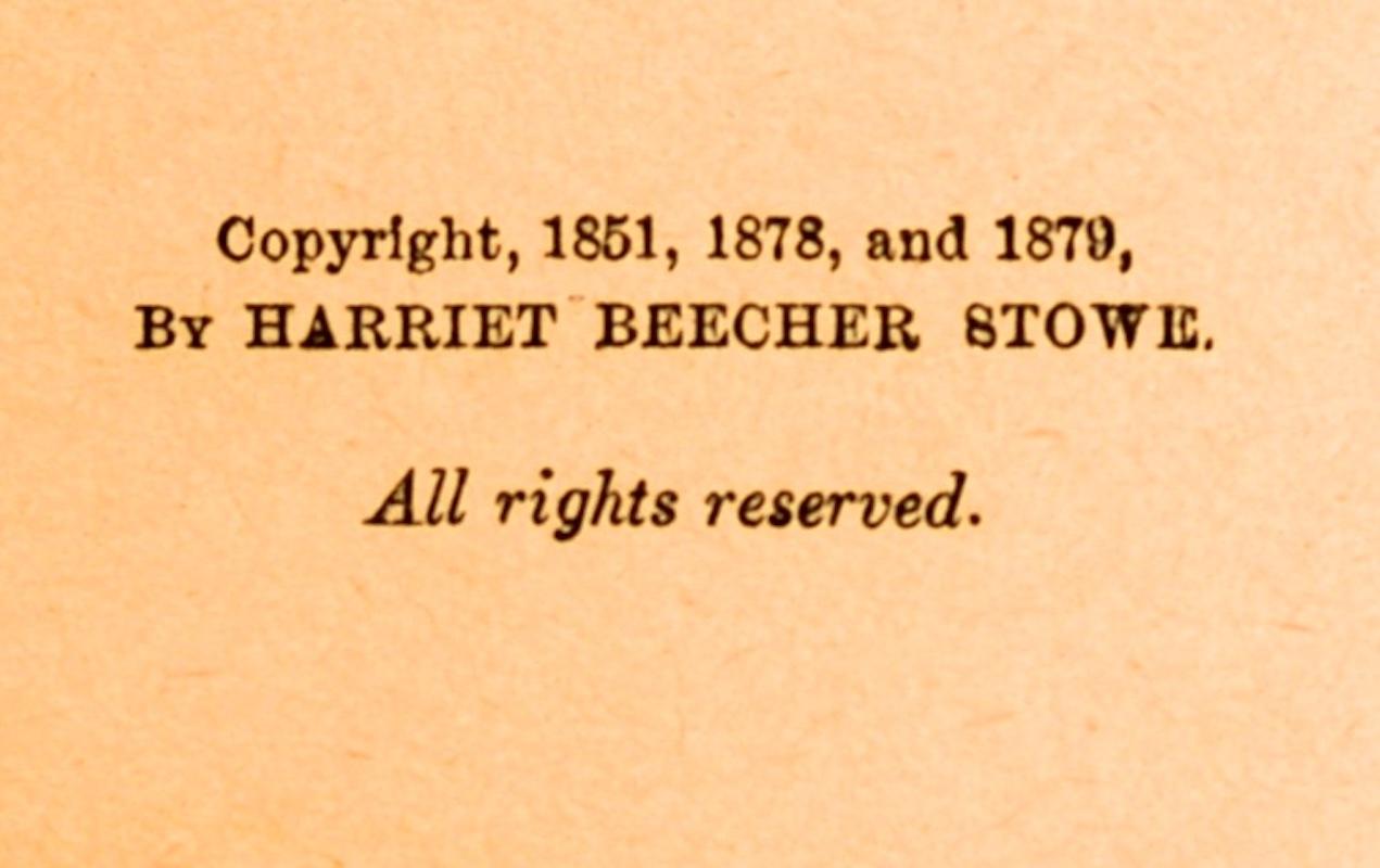 Late 19th Century Uncle Tom's Cabin or Life Among the Lowly by Harriet Beecher Stowe, 1892